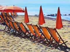  "My Own Private Beach"  Beach Chairs With Blue Water Reflections 