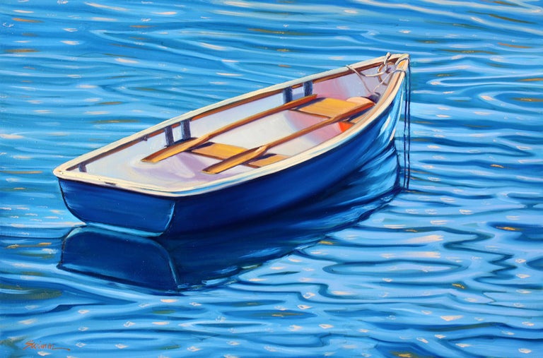 Tom Swimm "Reflections In Blue" Boat With Deep Blue