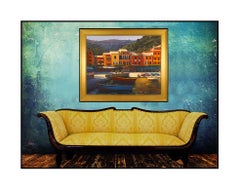 Tom Swimm Oil Painting On Canvas Large Original Italian Landscape Signed Artwork