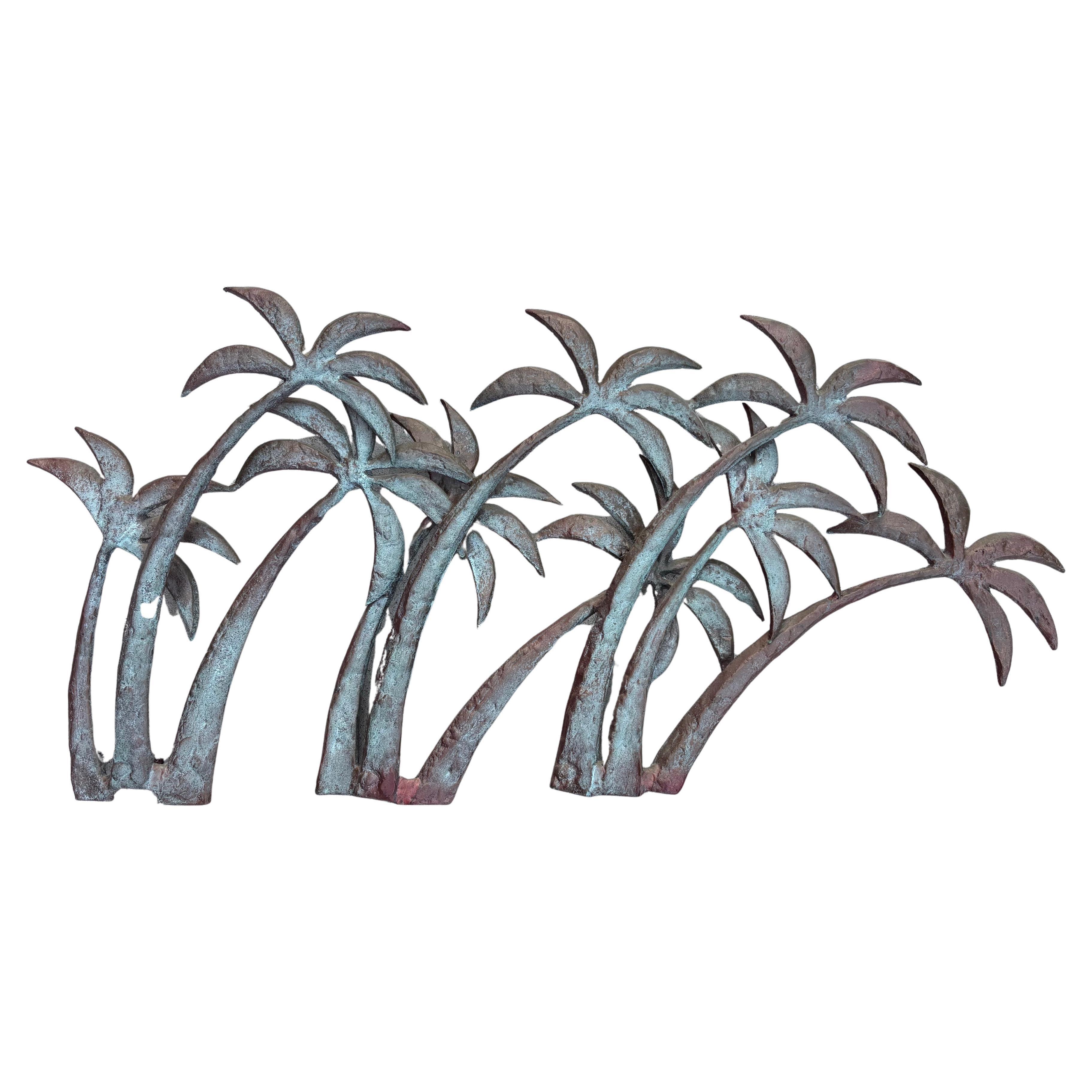 Tom Torrens Cast Aluminum grouping of palm trees