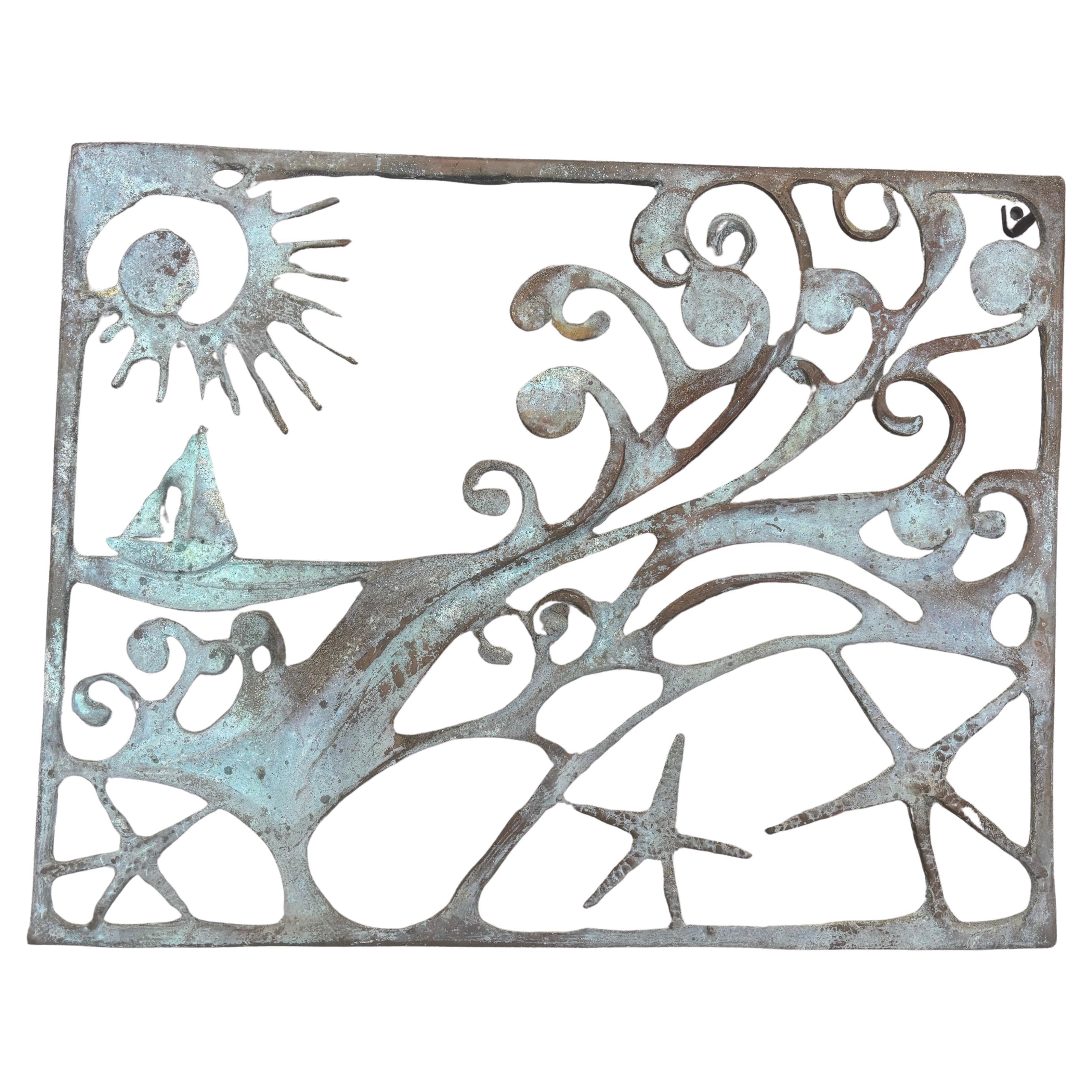 Escena náutica de aluminio fundido Tom Torrens en venta