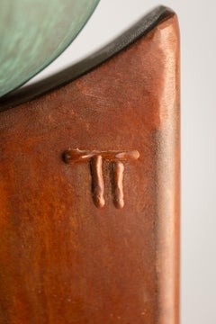 Tom Torrens. Fountain in oxidized copper corten steel. 1990s.