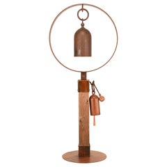Tom Torrens Hoop Bell Stand with 2 Gongs, 20th Century