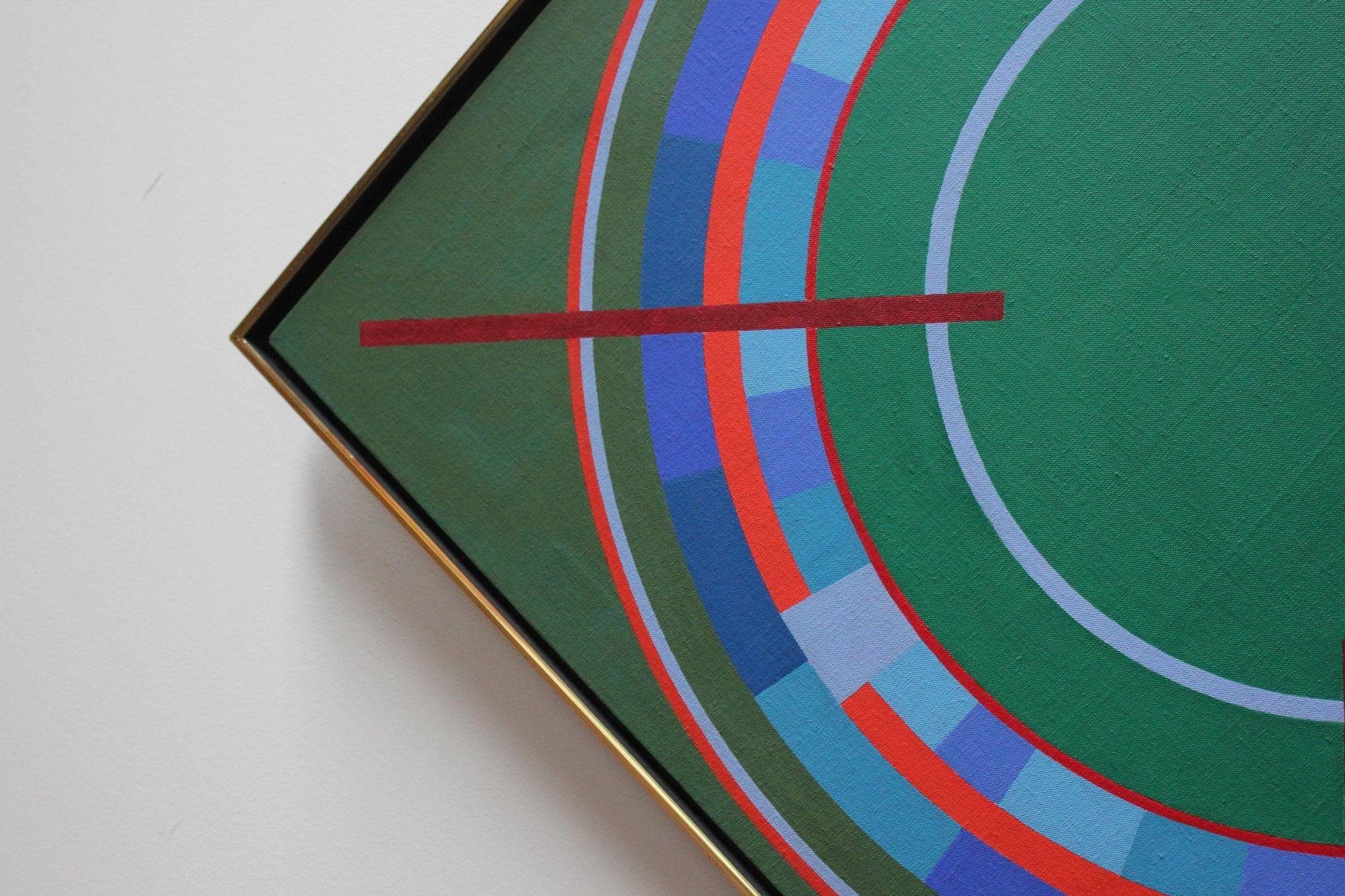 Tom V. Schmitt Geometric Acrylic on Canvas Color Field Study For Sale 4