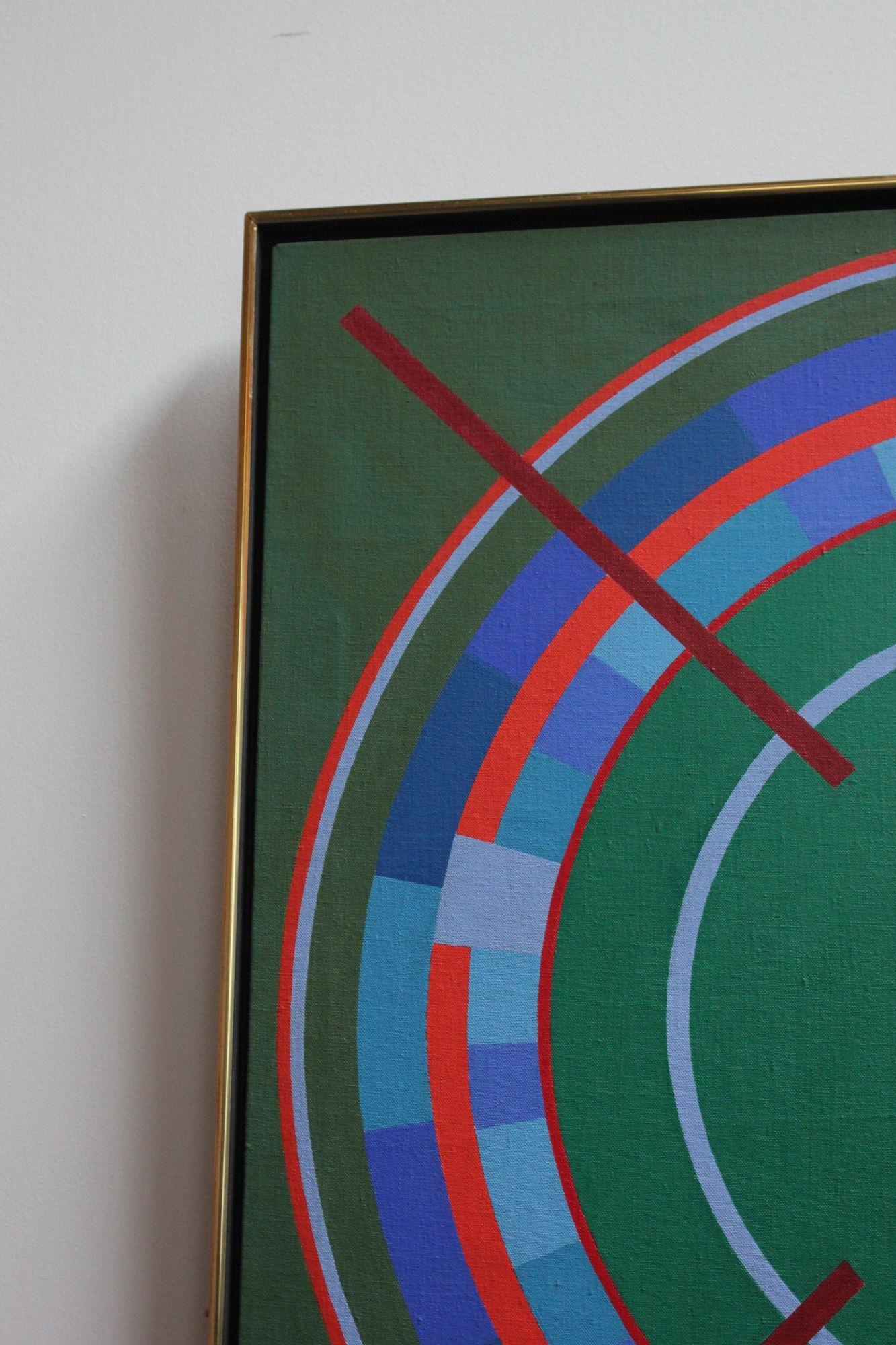Tom V. Schmitt Geometric Acrylic on Canvas Color Field Study For Sale 5