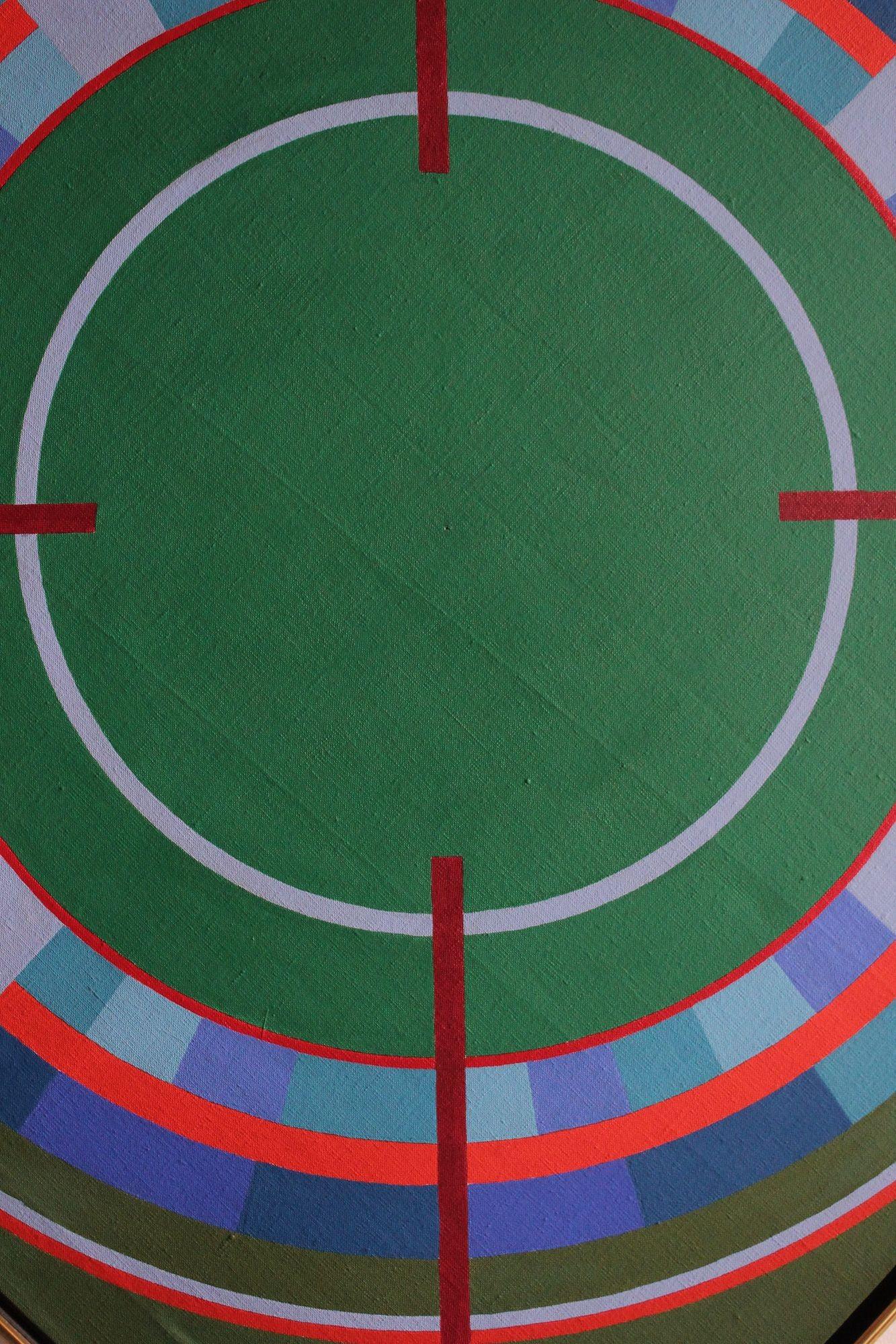 Tom V. Schmitt Geometric Acrylic on Canvas Color Field Study In Good Condition For Sale In Brooklyn, NY