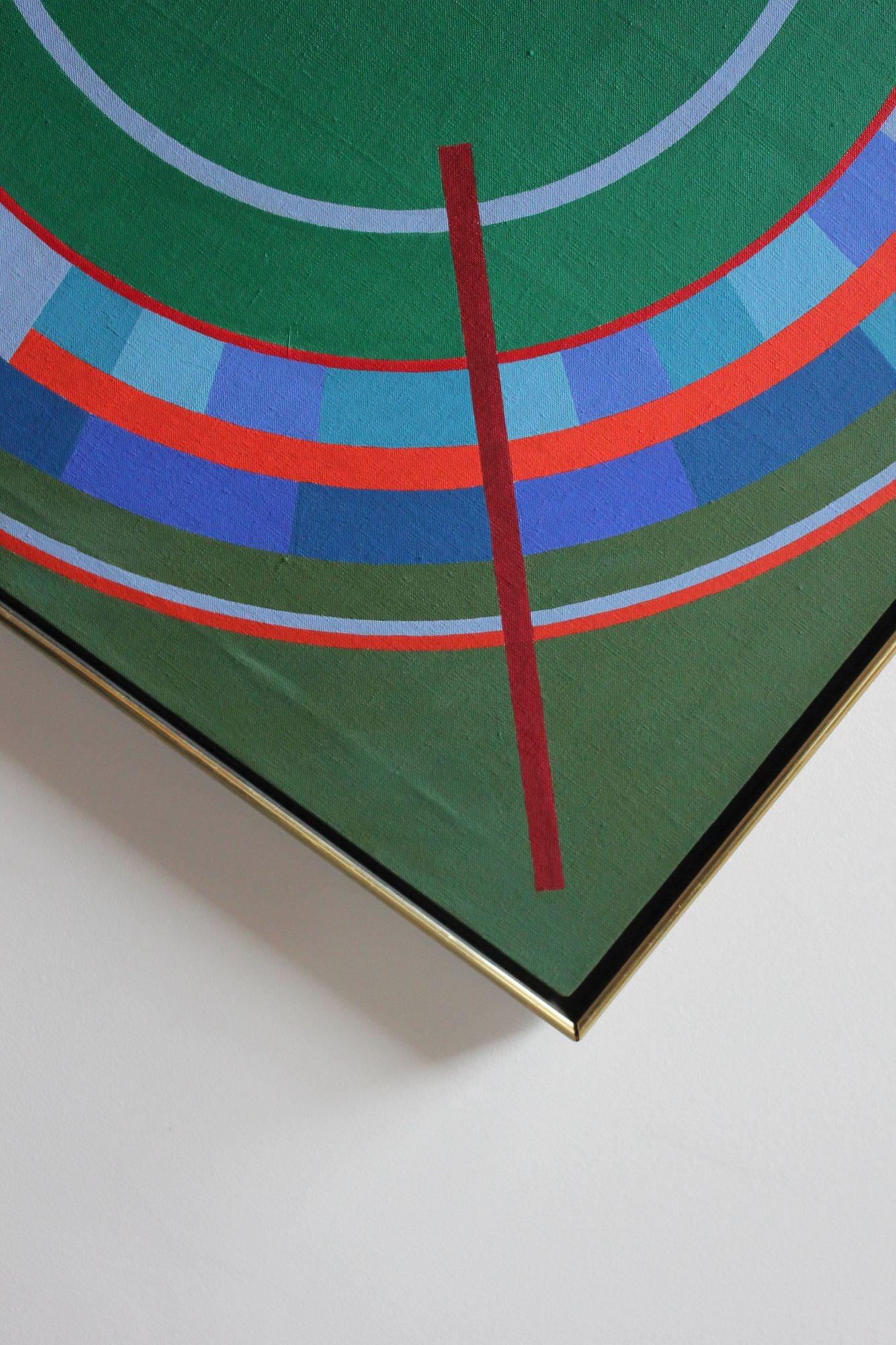 Tom V. Schmitt Geometric Acrylic on Canvas Color Field Study For Sale 1