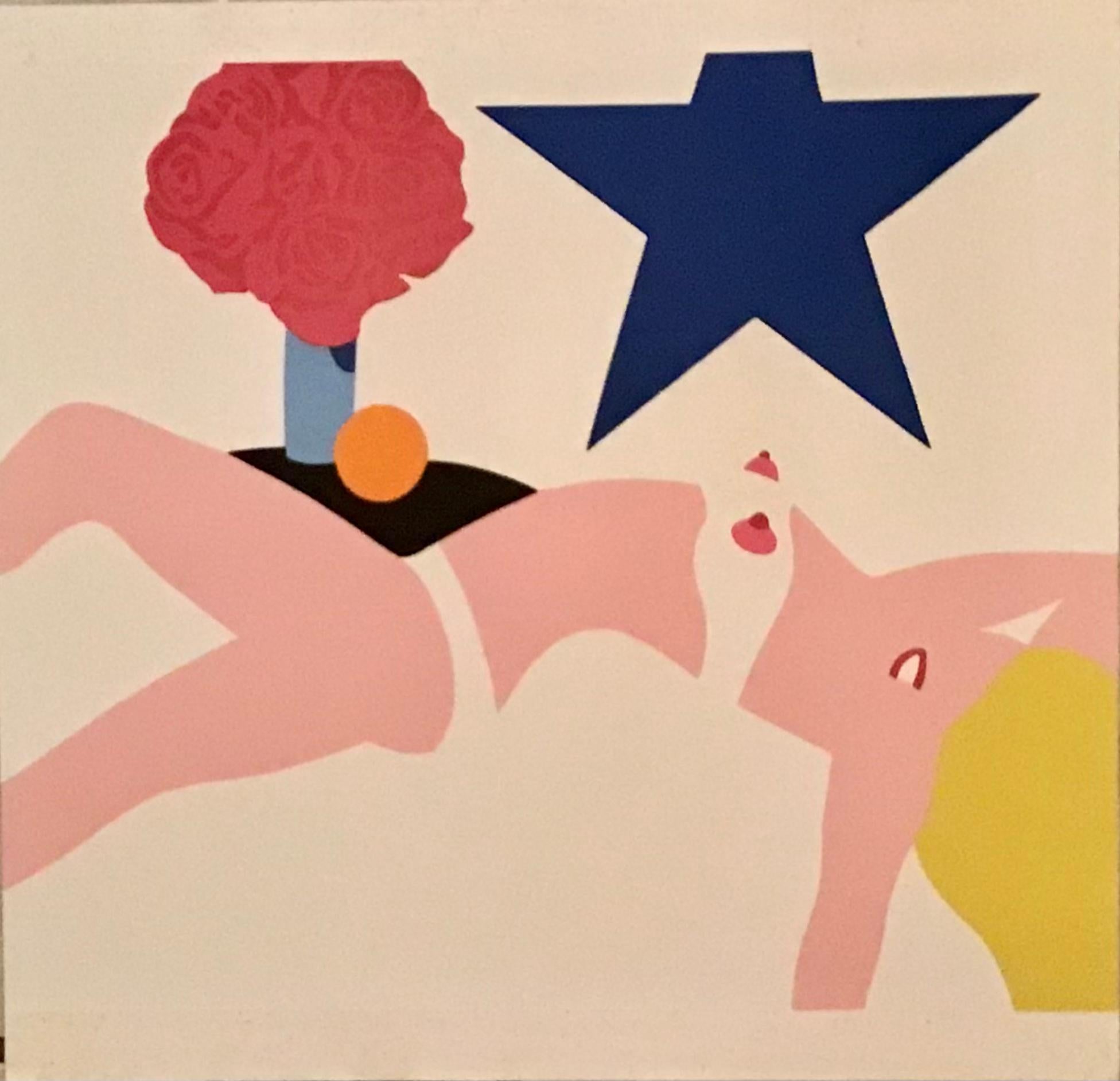 Tom Wesselmann 1931–2004. Great American Nude for Banner.
Circa 1968 screenprint in colors. This work is from the limited edition published by Multiples, Inc., New York. Not framed. 

