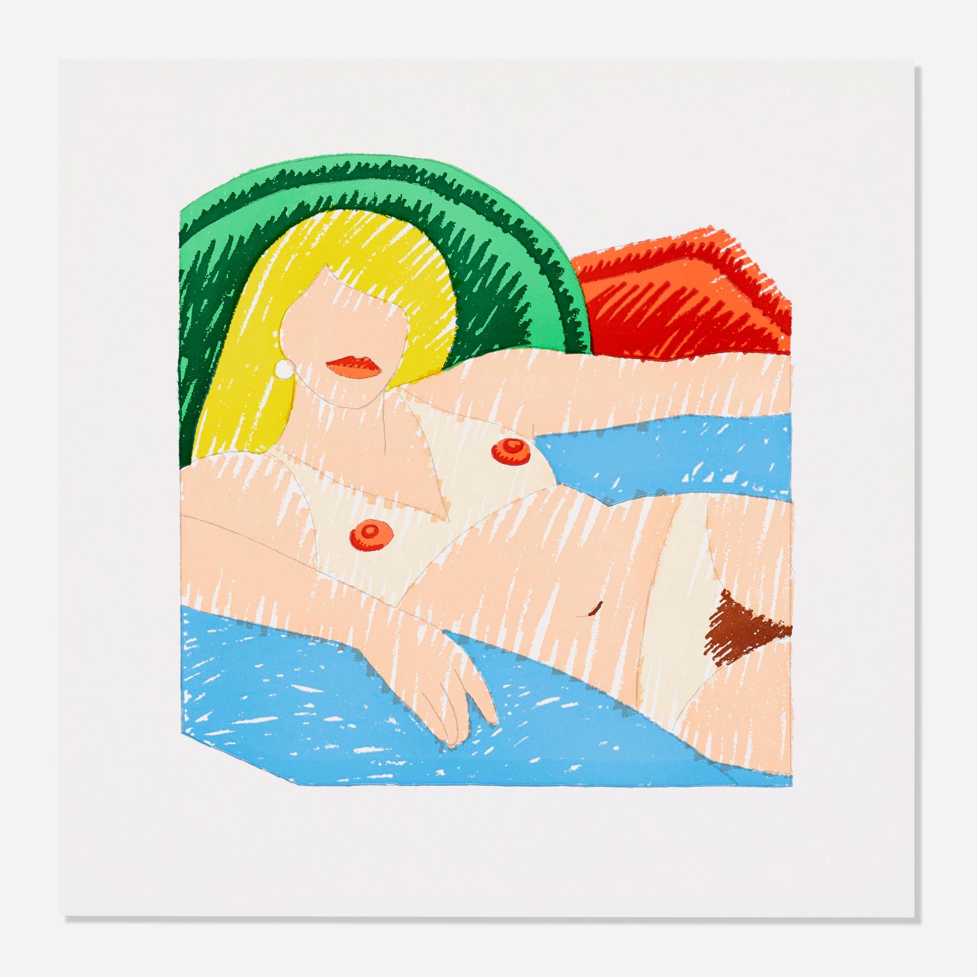 Shiny Nude  from the Rubber Stamp Portfolio (/1000) - Print by Tom Wesselmann (1931 - 2004)