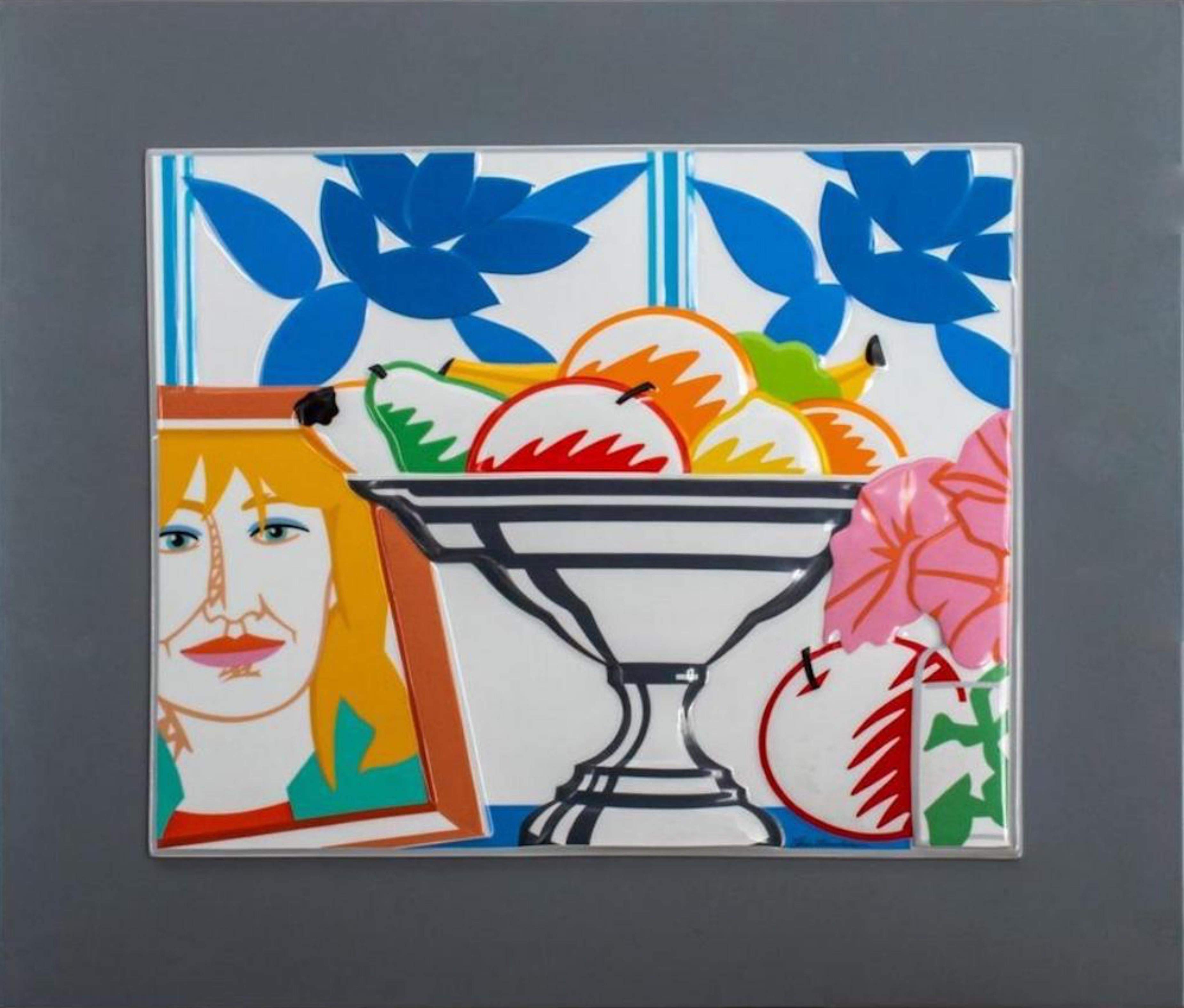 Tom Wesselmann
Limited Edition Ceramic Plaque, 1988
Wesselmann's signature fired onto the porcelain in the front and back (see photos)
Numbered 196/299
18 3/4 × 20 1/4 inches
Unframed
Porcelain plaque wall sculpture of an iconic Wesselmann still
