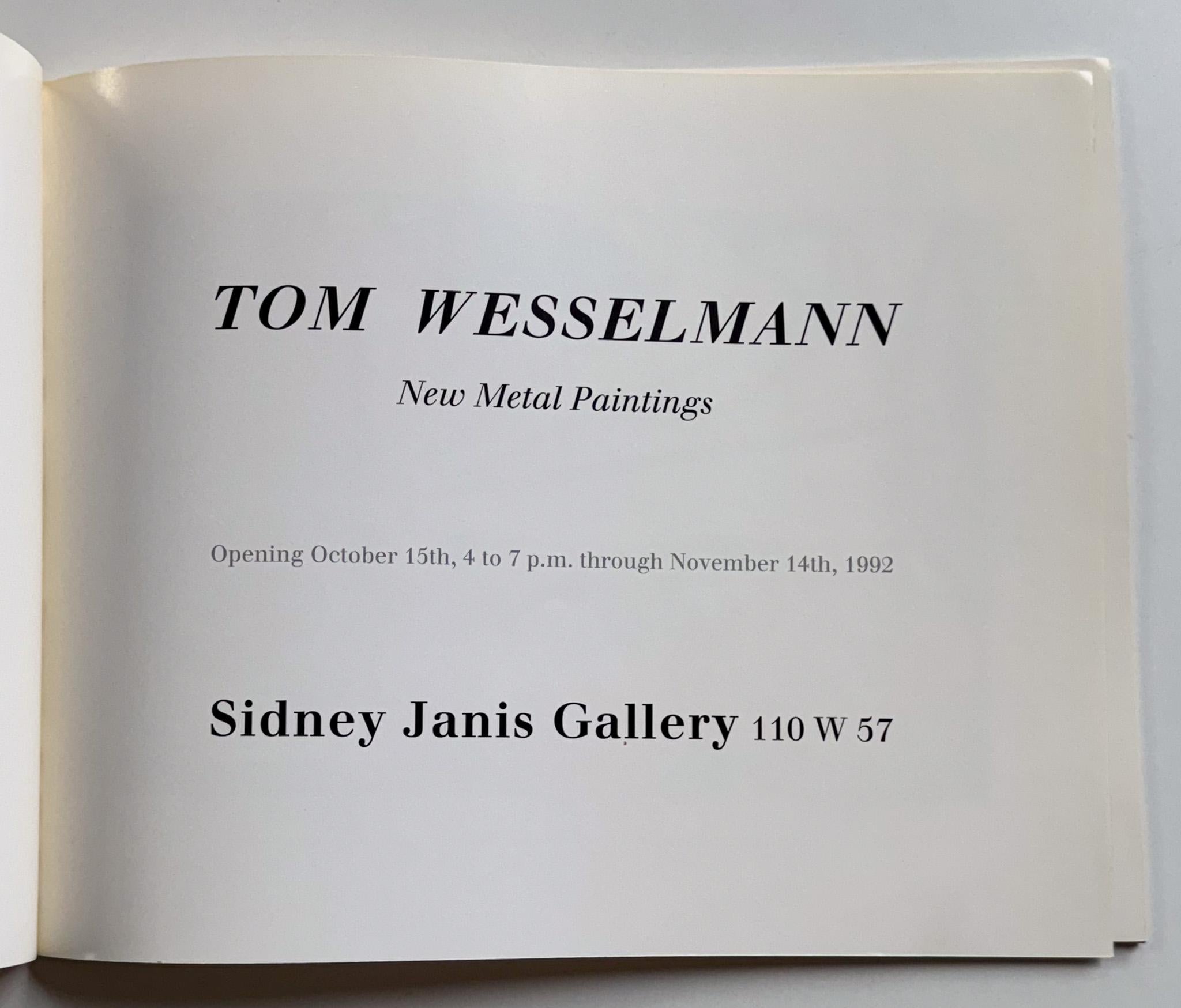 Modern Tom Wesselmann: New Metal Paintings (Signed) For Sale