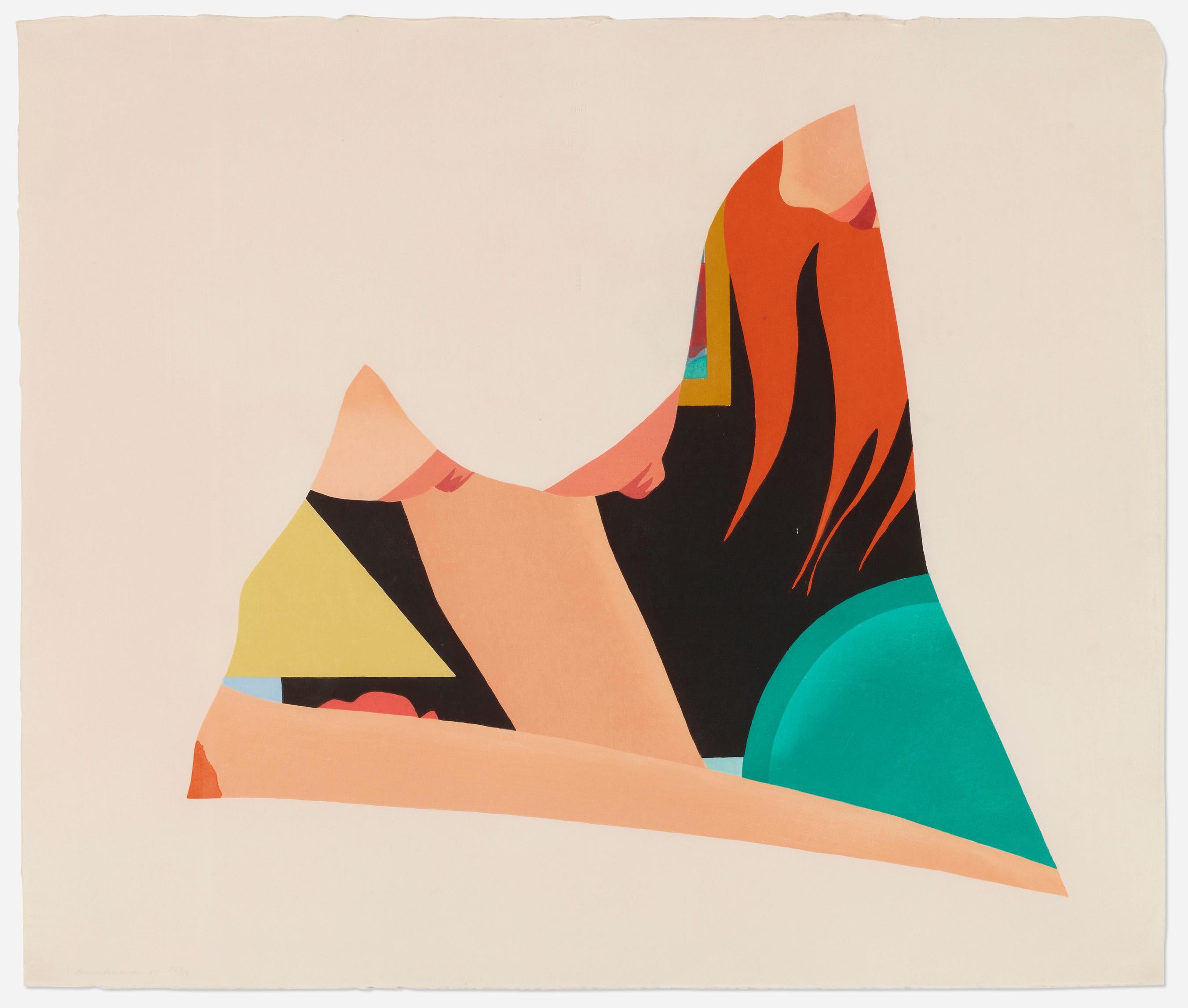 Tom Wesselmann- Bedroom Dropout, 1983
Woodcut on Kizuki Hanga wove paper
Signed, dated and numbered to lower edge ‘Wesselmann '83 34/50’
This work is number 34 from the edition of 50 
Printed by Michael Berden
Published by Multiples Inc., New