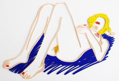 Blonde on Blanket - Amerikanische Pop Art Akt Liegende Figur