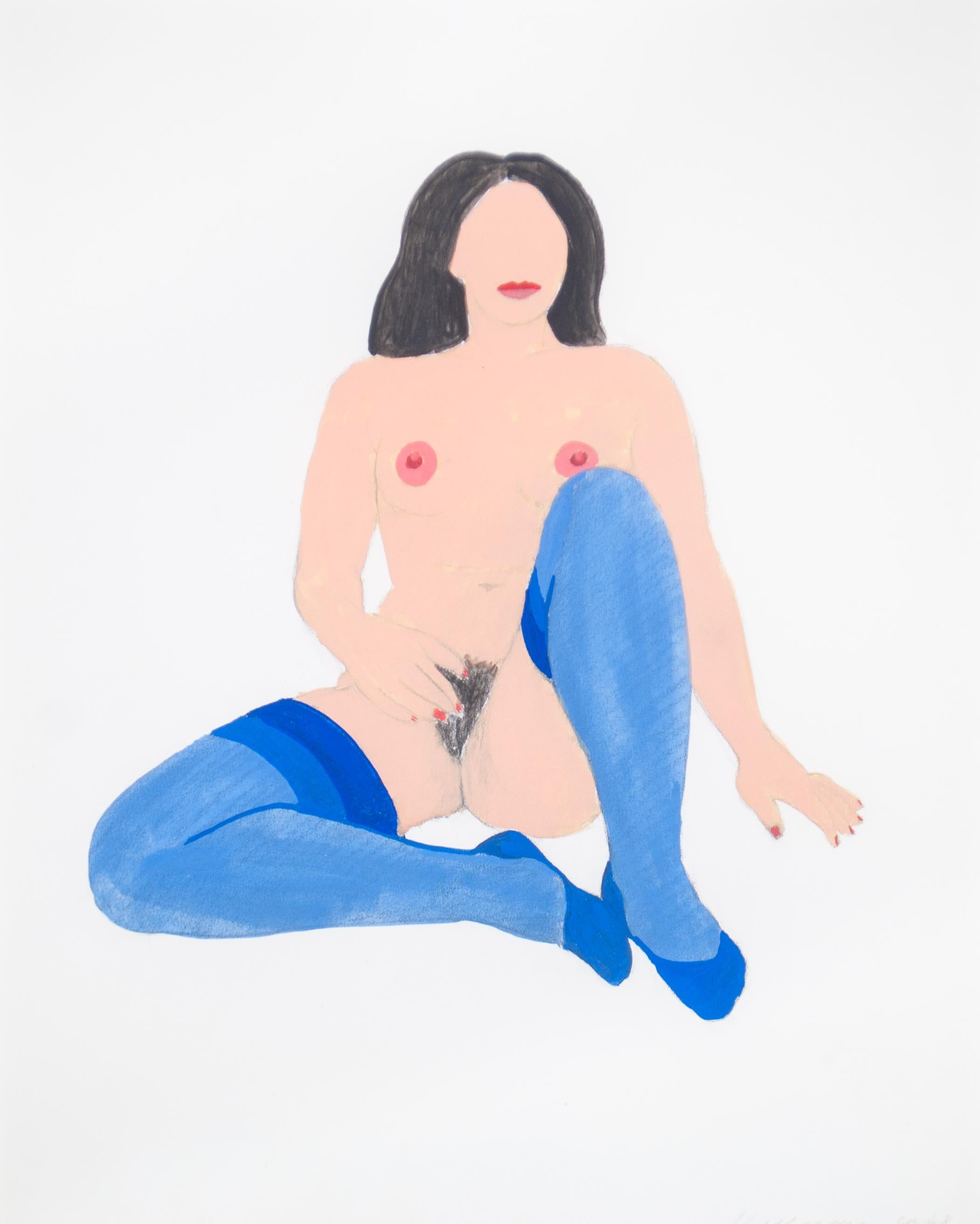 Portrait Print Tom Wesselmann - Chaussettes bleues