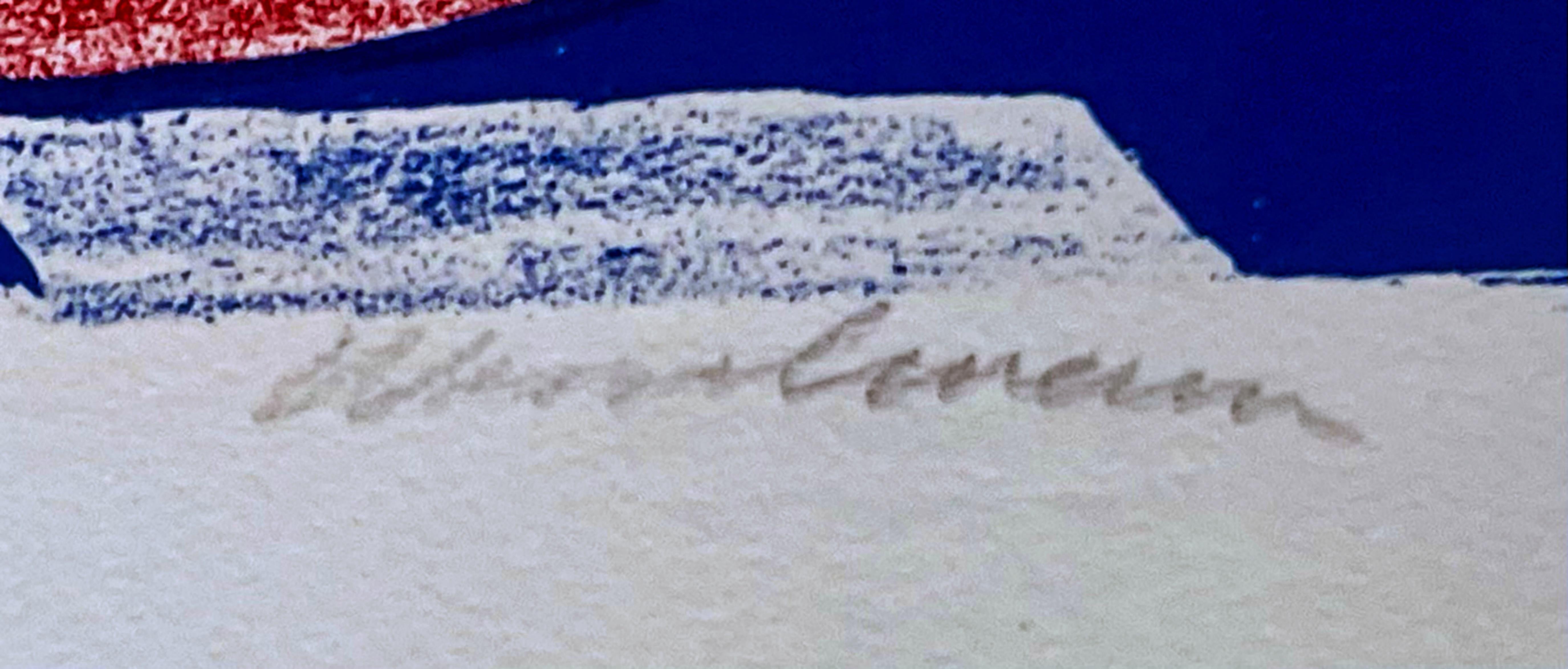 Deluxe Hand Signed Edition of 100, Pop Art Still Life from 1 Cent Life, Framed - Gray Abstract Print by Tom Wesselmann