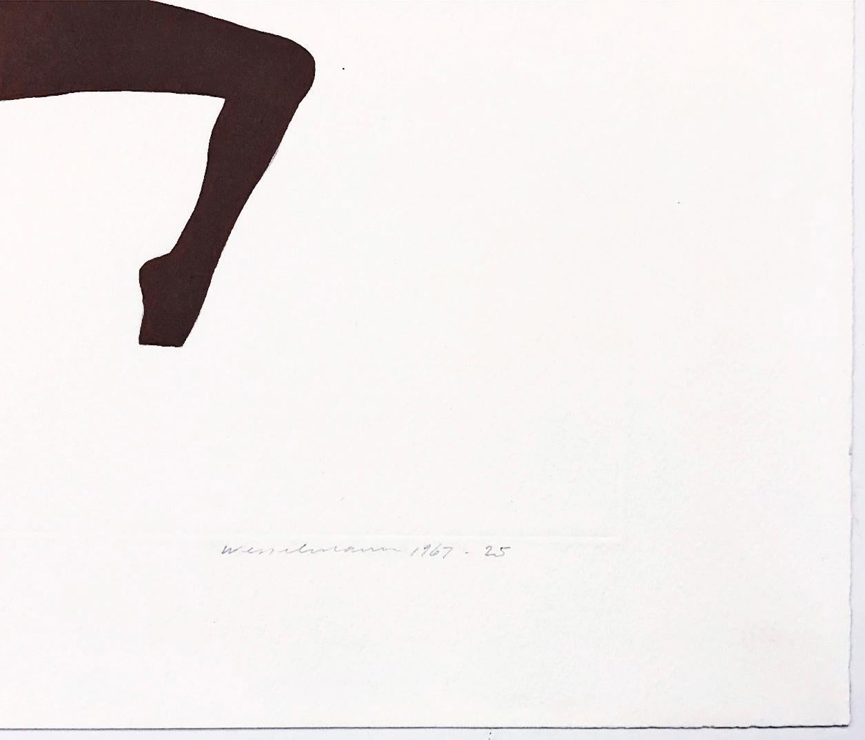 Nudo in rilievo (unico dipinto a mano su carta) - Print Pop Art di Tom Wesselmann