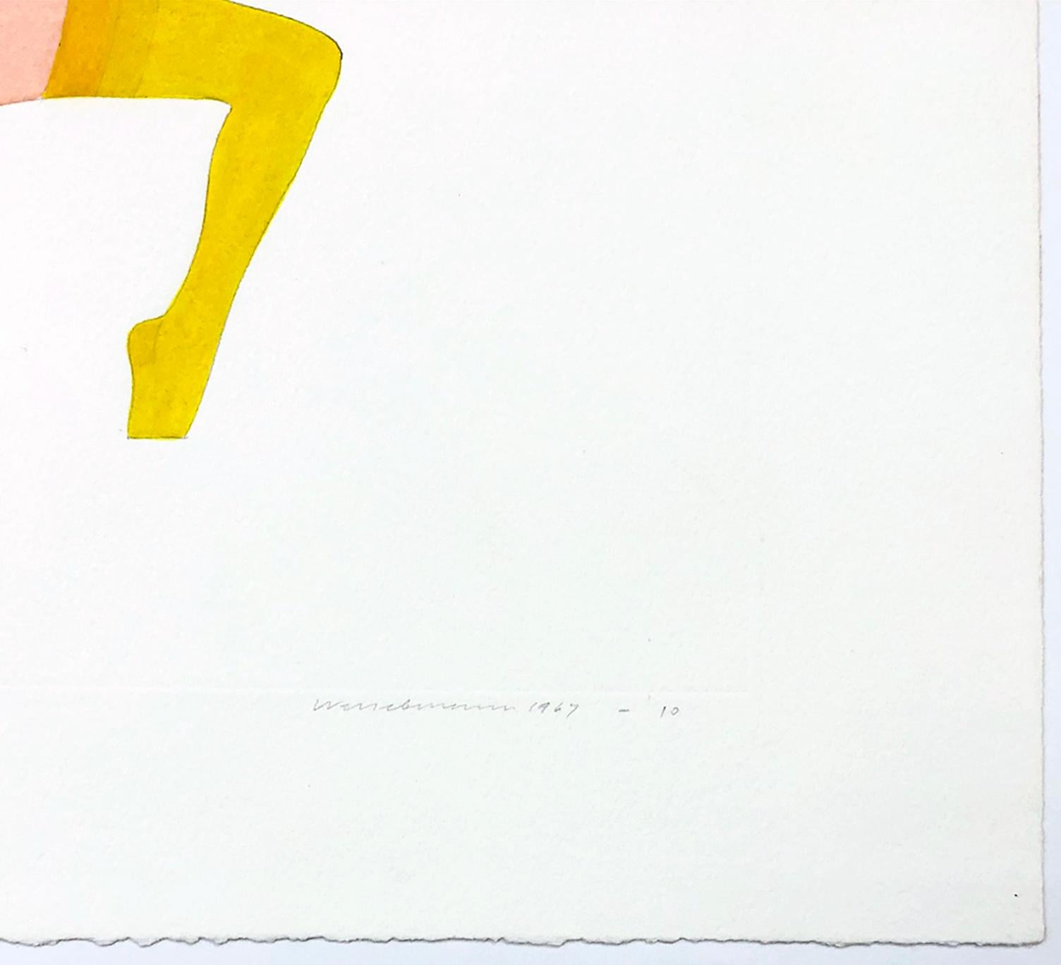 Nu gaufré (peinture à la main unique sur papier) - Pop Art Print par Tom Wesselmann