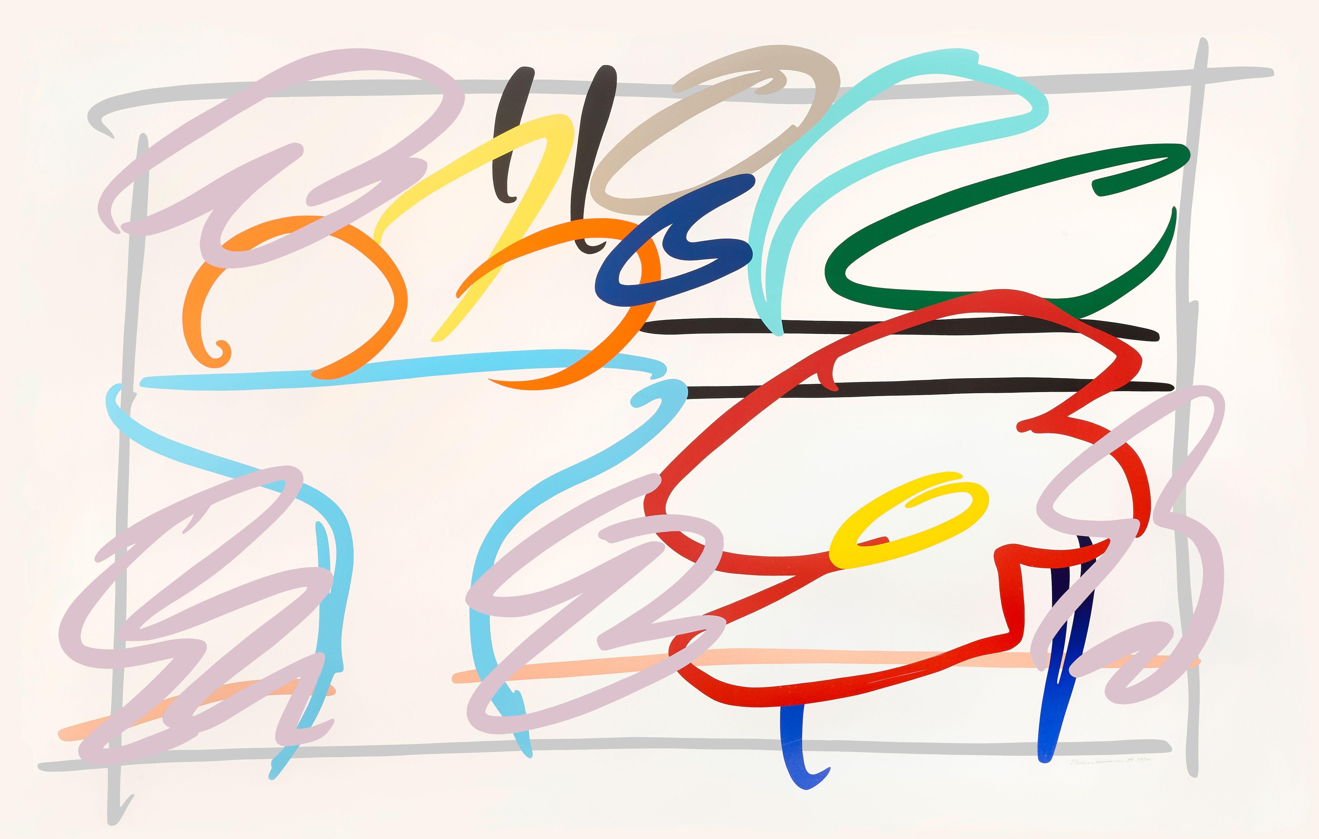 How does Tom Wesselmann use lines in his work Still Life with Fuji?