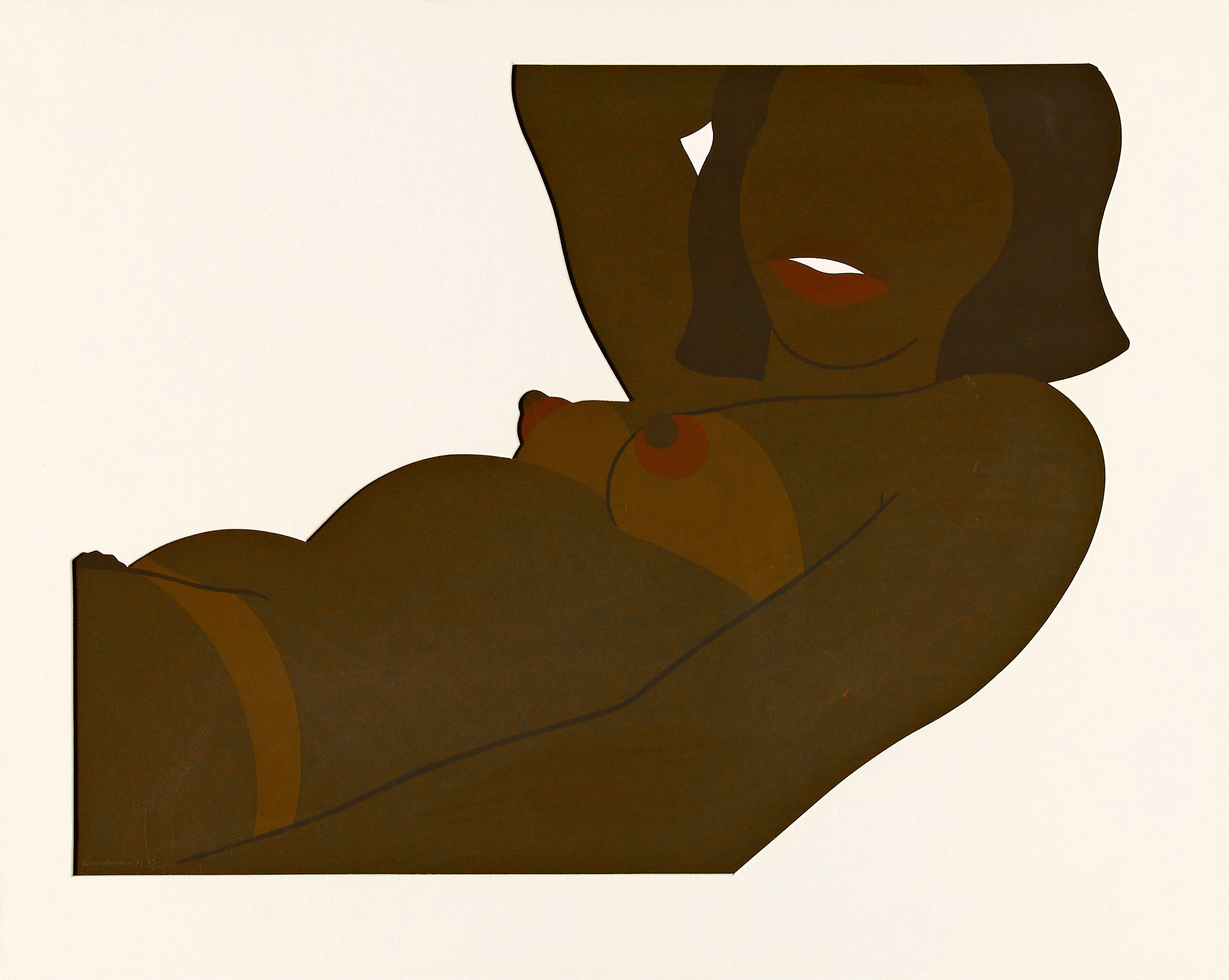 TOM WESSELMANN (1931-2004)
Great American brown nude cut out
1971
Color serigraph on museum board 
40 x 50 cm
15.75 x 19.69 inches
Number 27 of 100