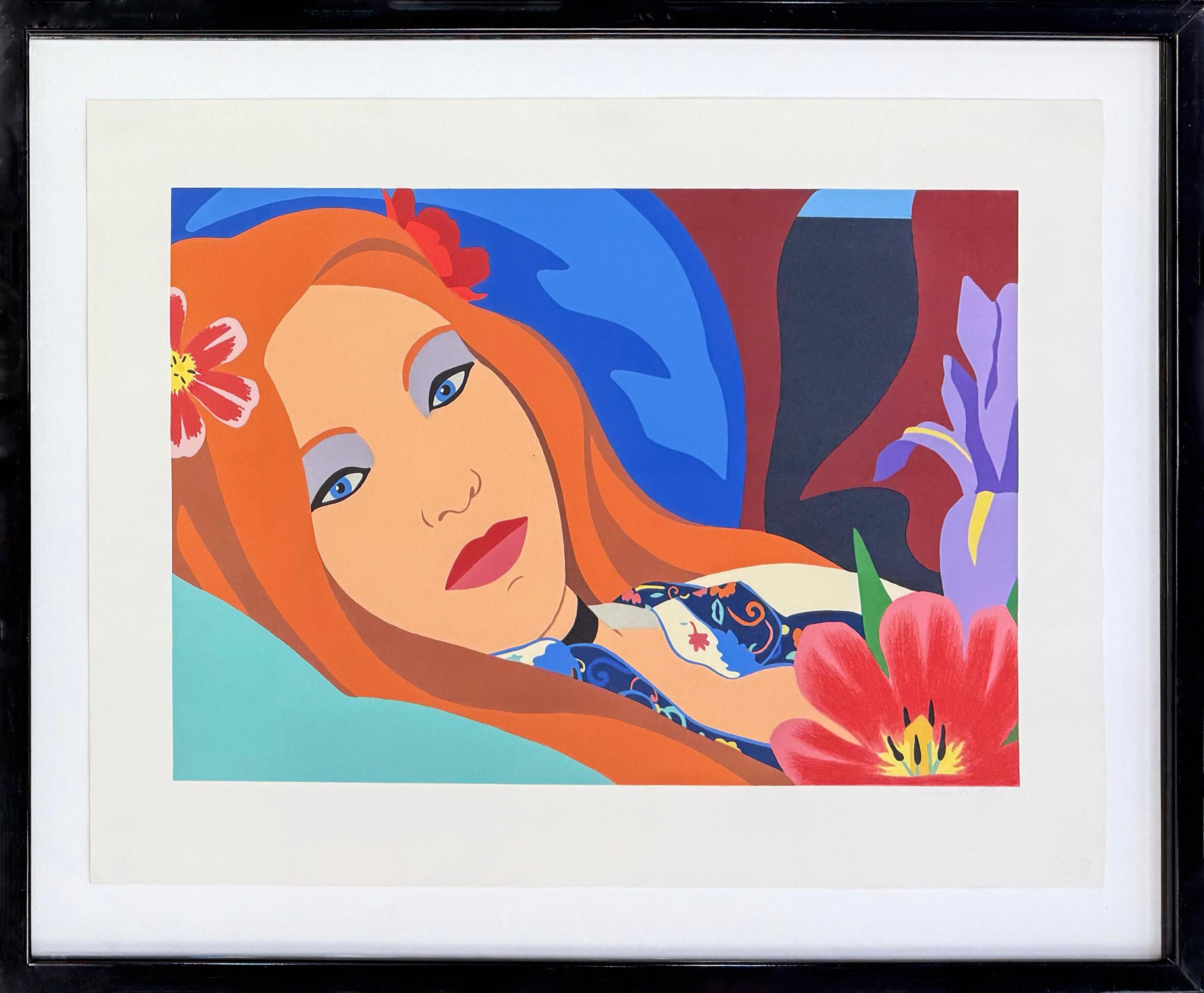 Tom Wesselmann Portrait Print – Lulu (gerahmte handsignierte Lithographie)