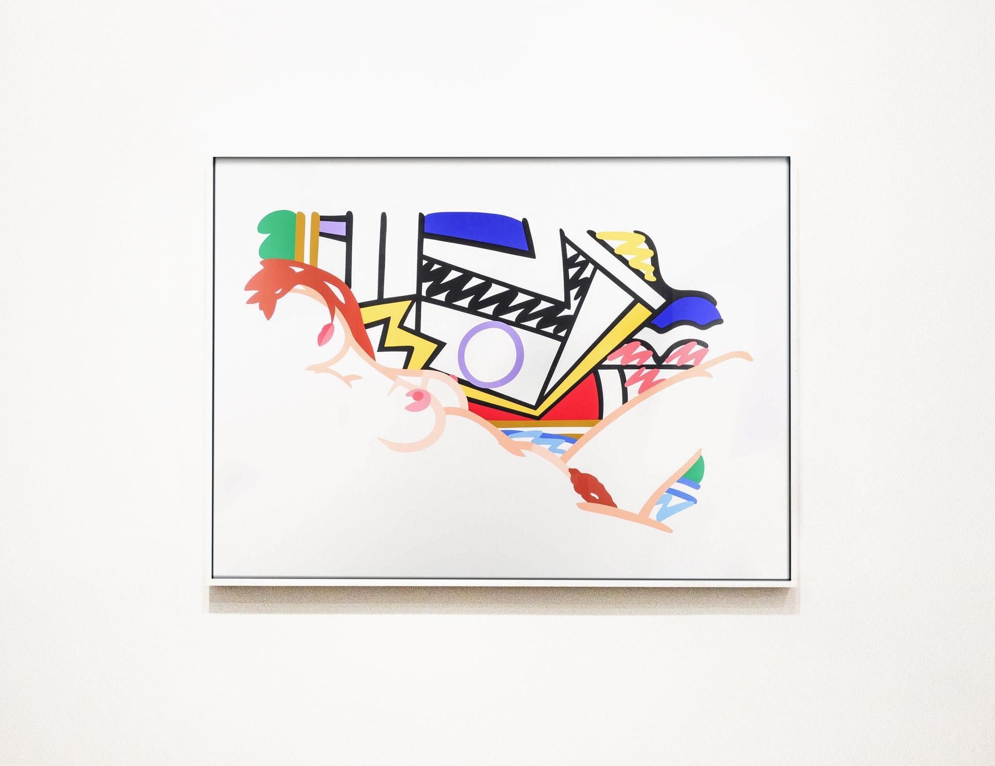 Monica nue avec Lichtenstein - Print de Tom Wesselmann