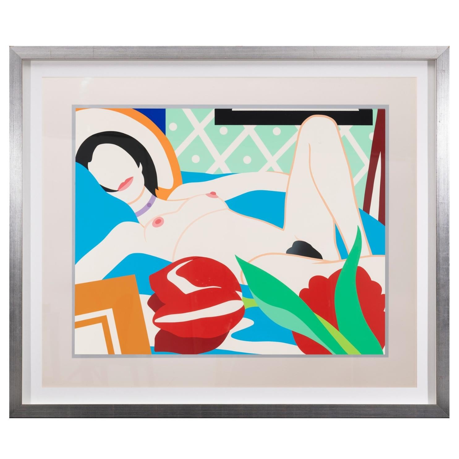 Tom Wesselmann Figurative Print - Monica with Tulips