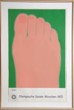 Olympische Spiele Muenchen (Foot), affiche sérigraphiée pop art de Tom Wesselmann