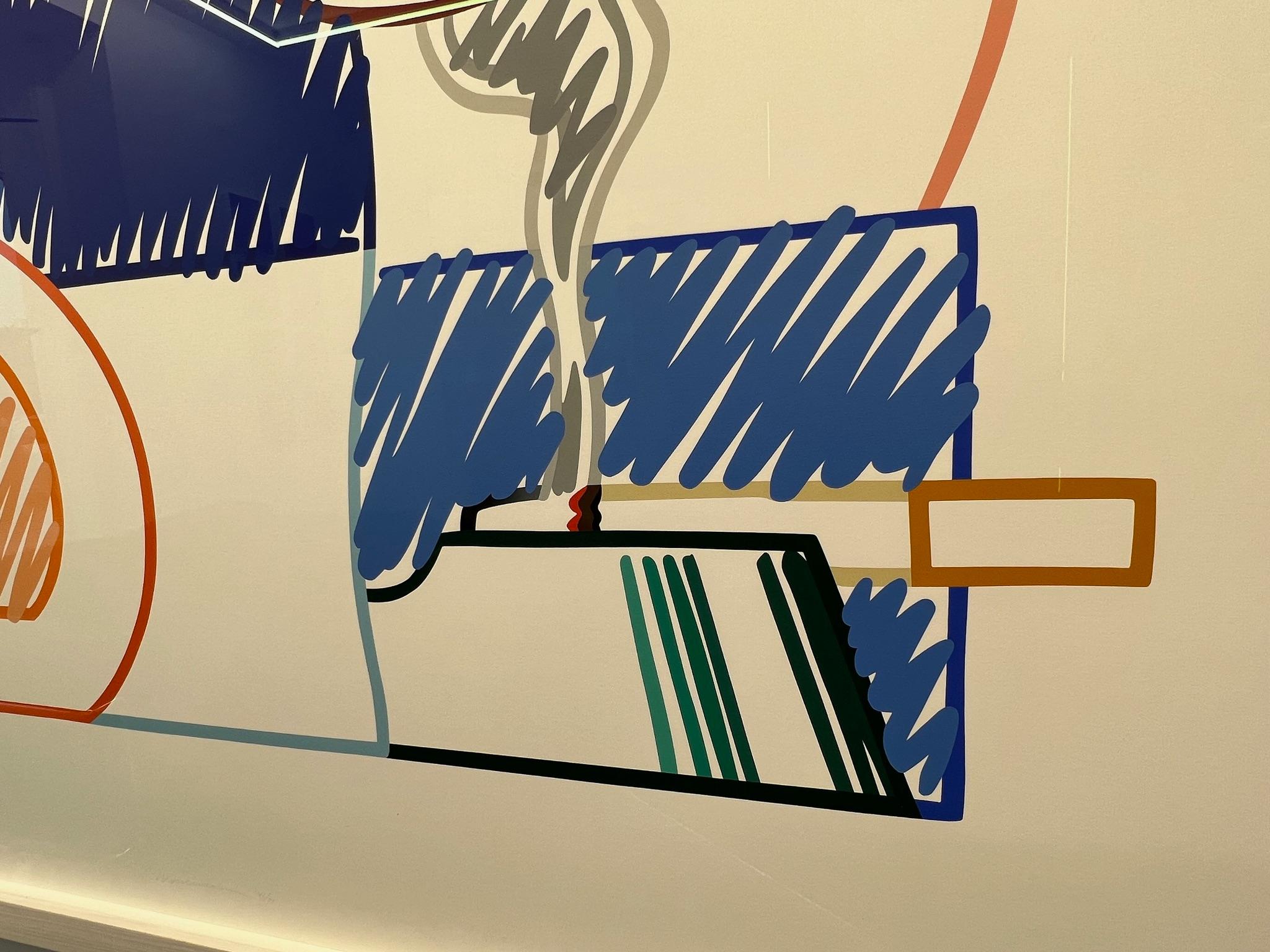 Versione scarabocchiata della natura morta #58 - Abstract Print Grigio di Tom Wesselmann