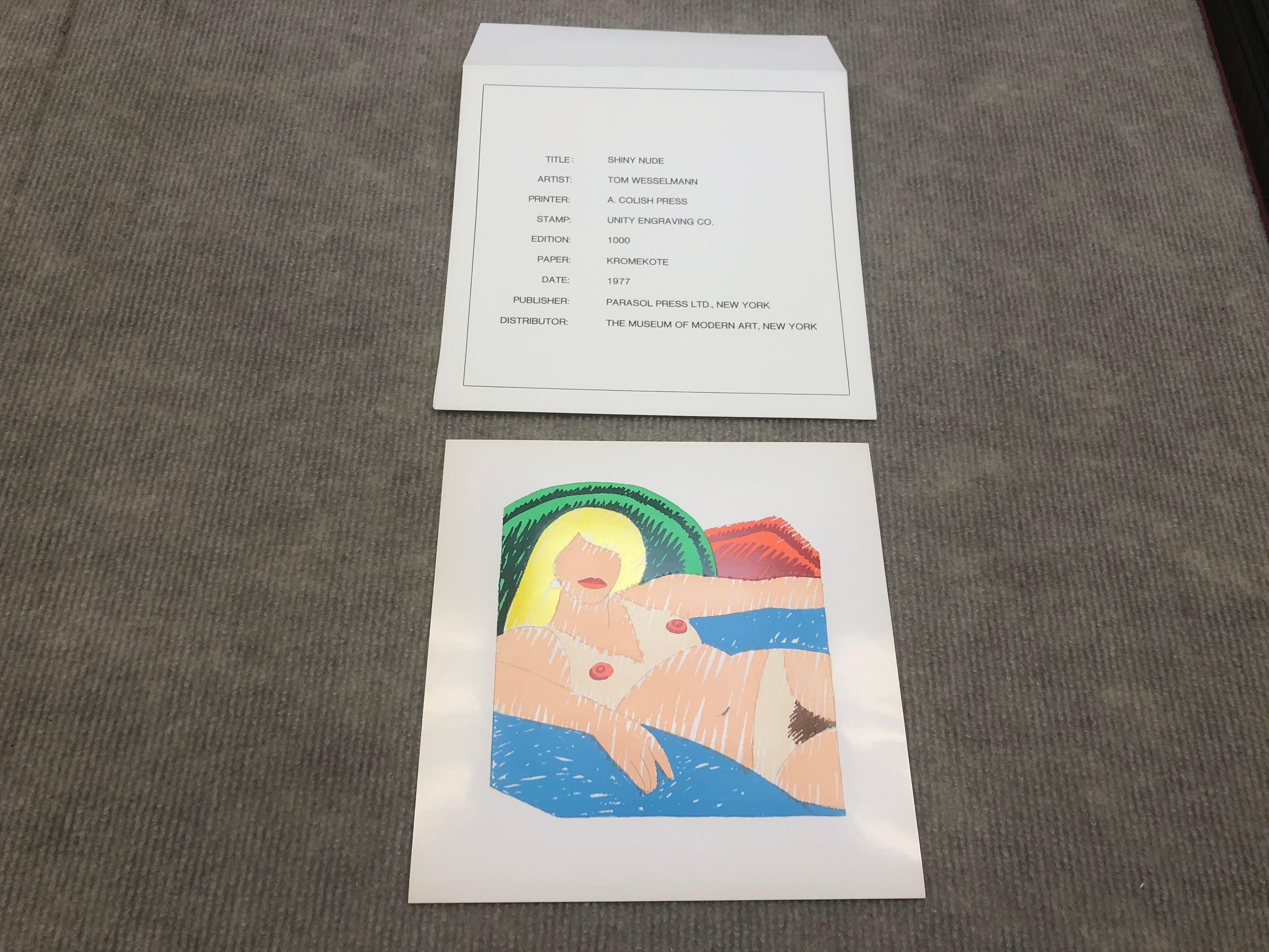 Shiny Nude screen print 1977 For Sale 2