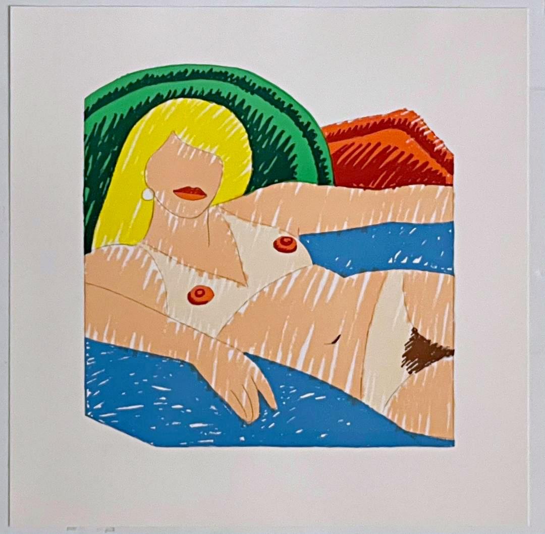 Tom Wesselmann Nude Print - Shiny Nude (Stealingworth, 33) silkscreen on kromekote paper + envelope 917/1000