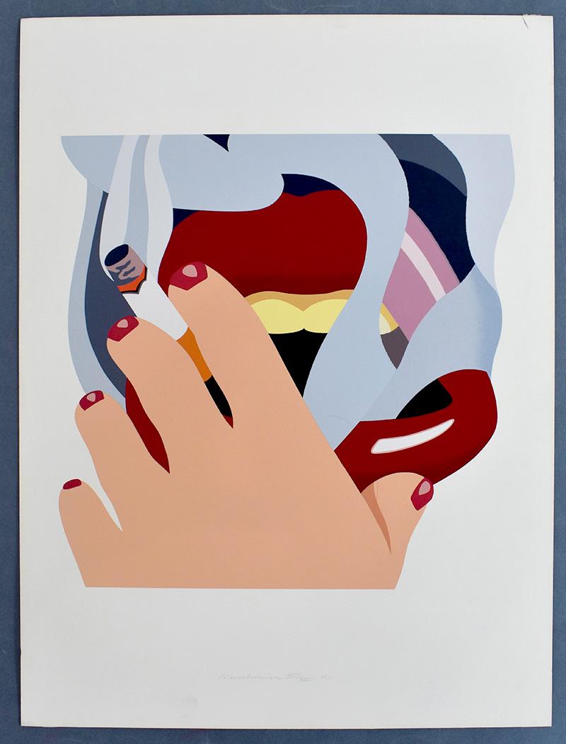 Smoker, from: An American Portrait - Screenprint 1976 American Pop Art - Print by Tom Wesselmann