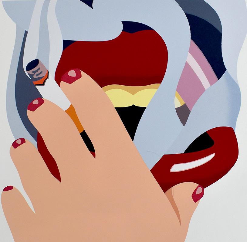 Tom Wesselmann Figurative Print - Smoker, from: An American Portrait - Screenprint 1976 American Pop Art