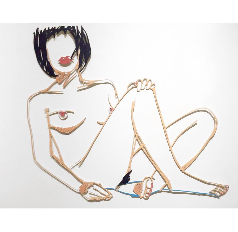 Tom Wesselmann Nude Print - Steel Drawing/Sitting Nude Edition