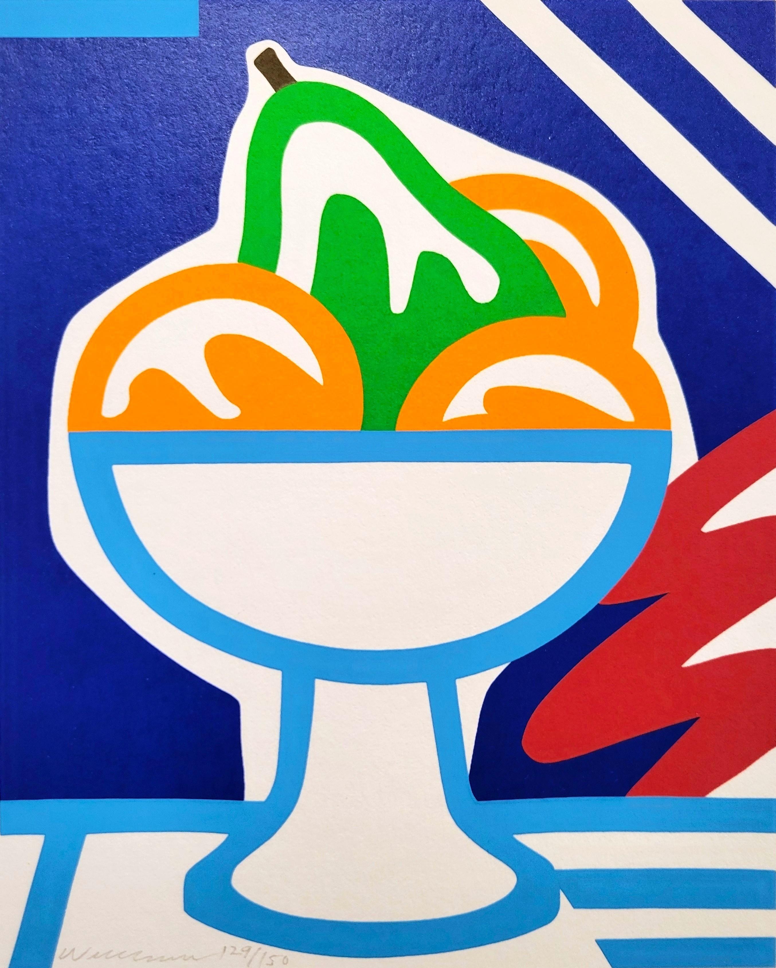 Still Life with Pear and Oranges /// Tom Wesselmann Pop Art Fruit Screenprint