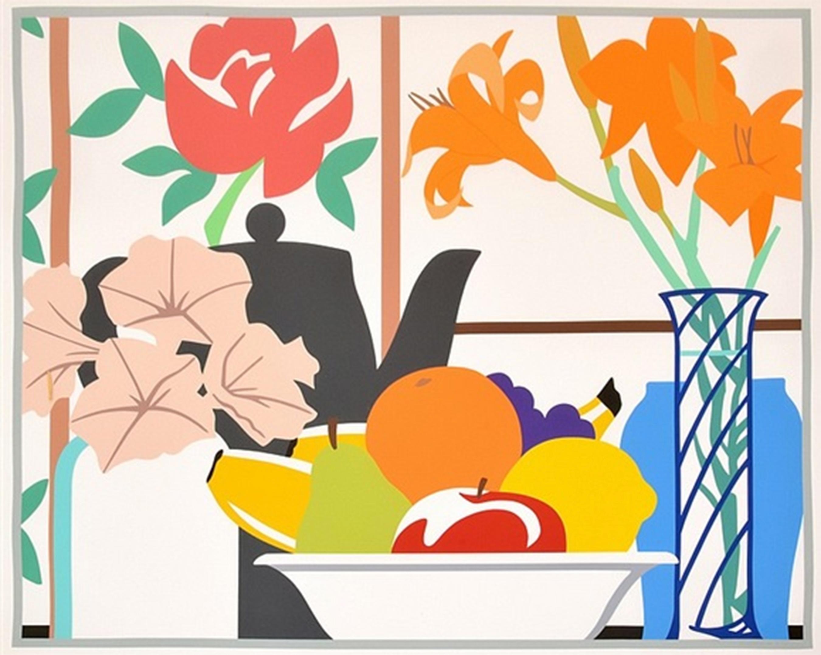Still Life with Petunias, Lilies and Fruit - Pop Art Print by Tom Wesselmann
