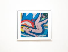 Study for Sunset Nude with Abstract Painting