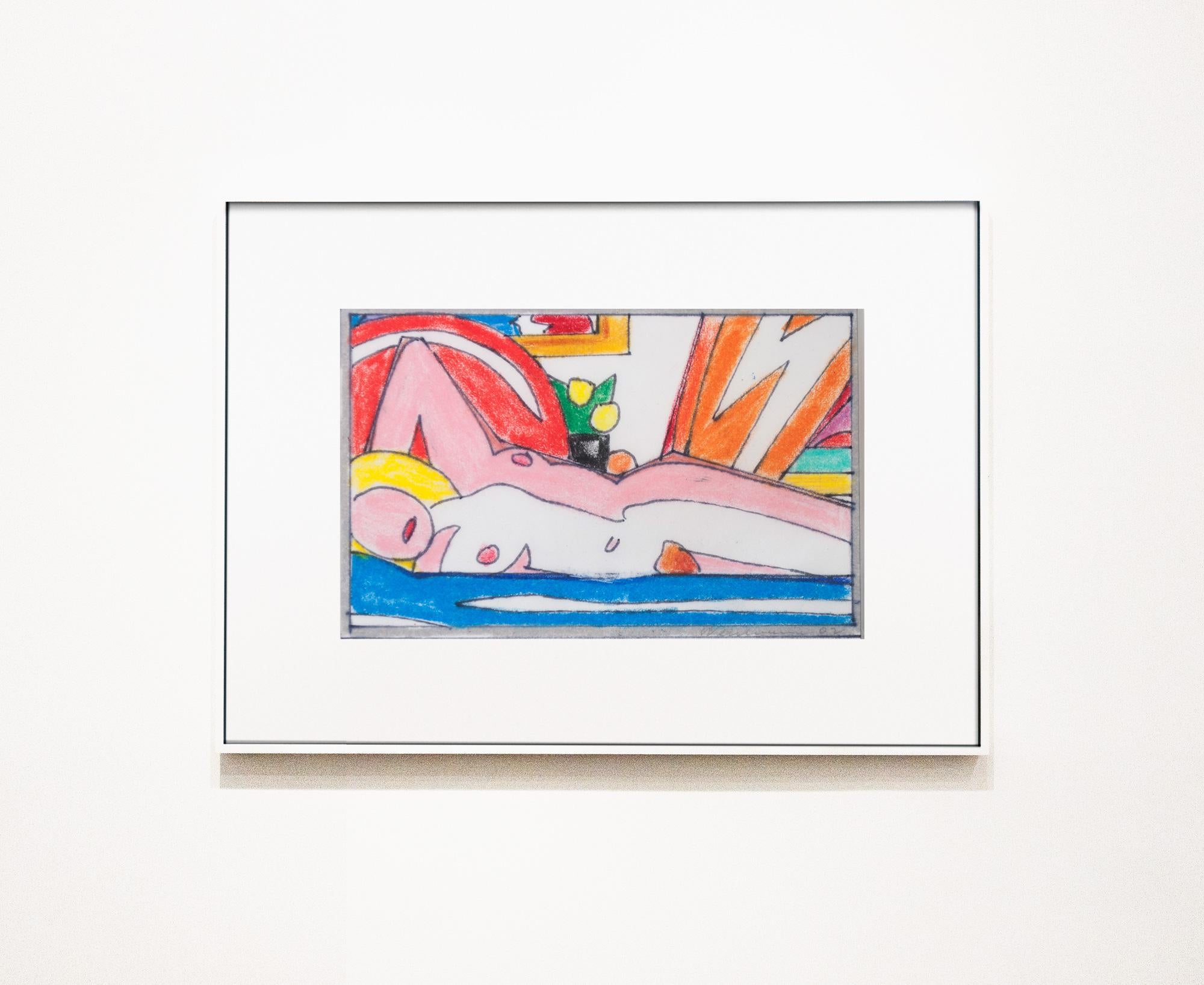 Study for Sunset Nude with Abstract Painting (Lying on Side) - Print by Tom Wesselmann