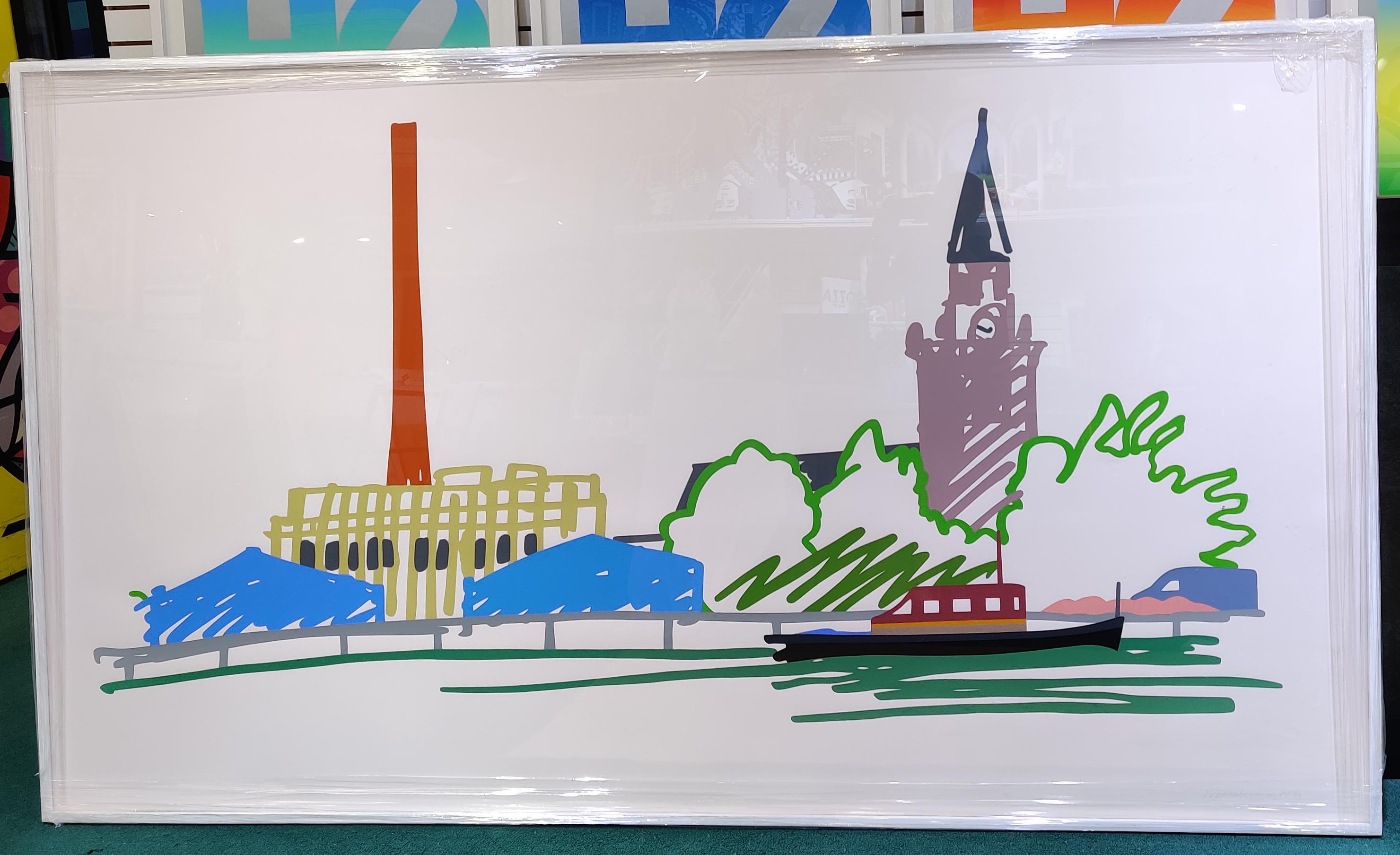 THAMES SCENE WITH POWER STATION - Print by Tom Wesselmann
