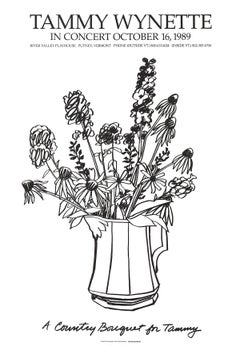 Blumenstrauß von Tom Wesselmann-Country mit Delphinium, handsigniert
