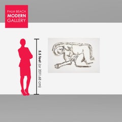 Tom Wesselmann MONICA TENDIDA DE LADO CON ESCRÍBULO Litografía, 61 "W