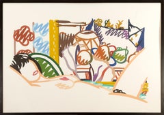 Monica Nude with Cezanne - Screen Print, Colors, Pop Art, 1990's