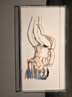 Hedy Sleeping:: Steel Edition Zeichnungen Aluminium Drei D Wandskulptur