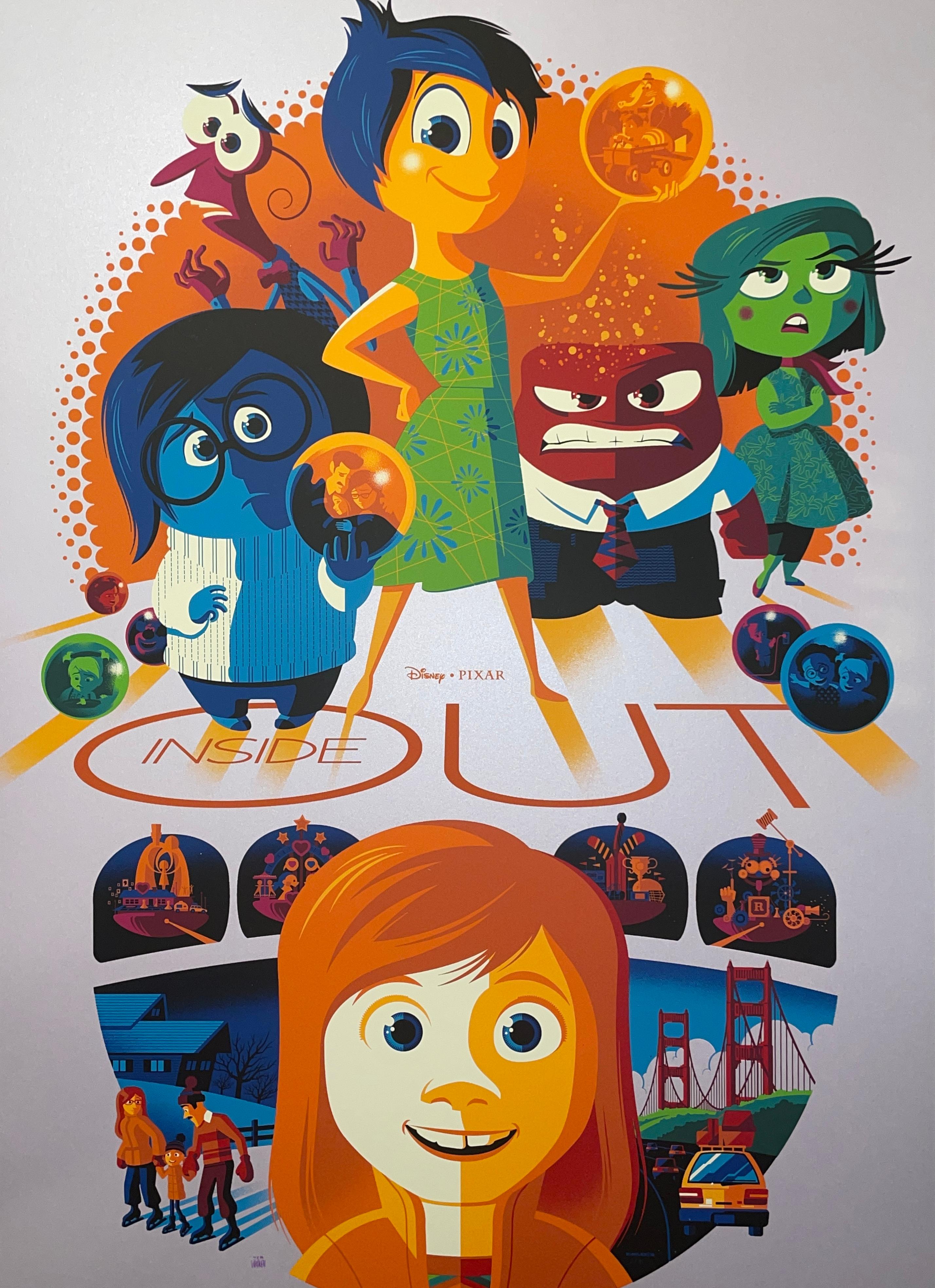 Stampa del film Inside Out di Disney con licenza ufficiale Tom Whalen Fear Variant in vendita 4