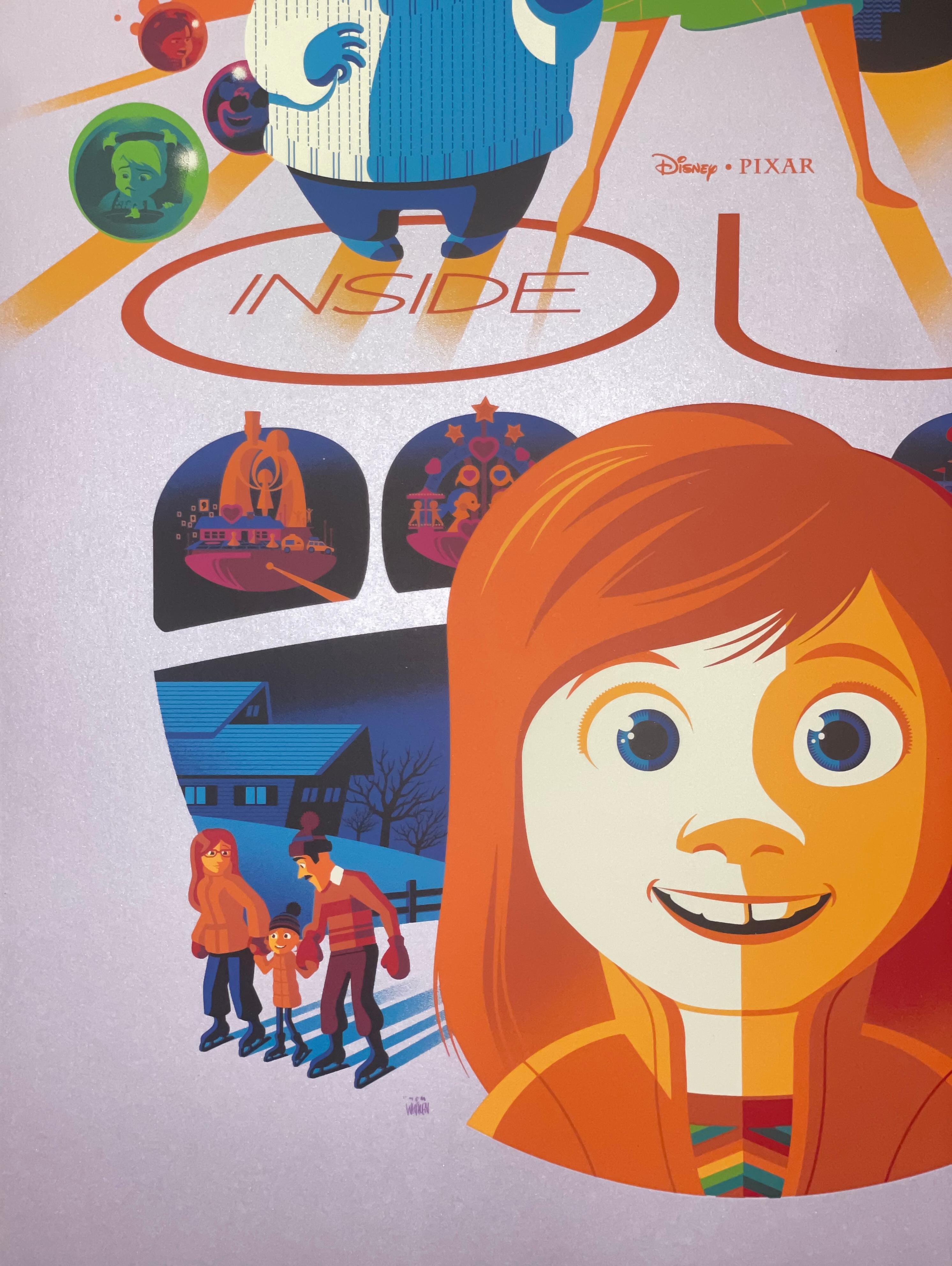 Stampa del film Inside Out di Disney con licenza ufficiale Tom Whalen Fear Variant in vendita 5