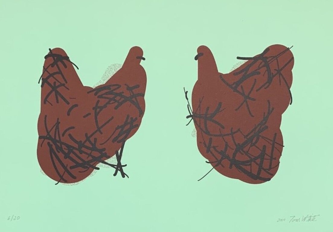Tom White  Still-Life Print - Two Chickens (7/20)