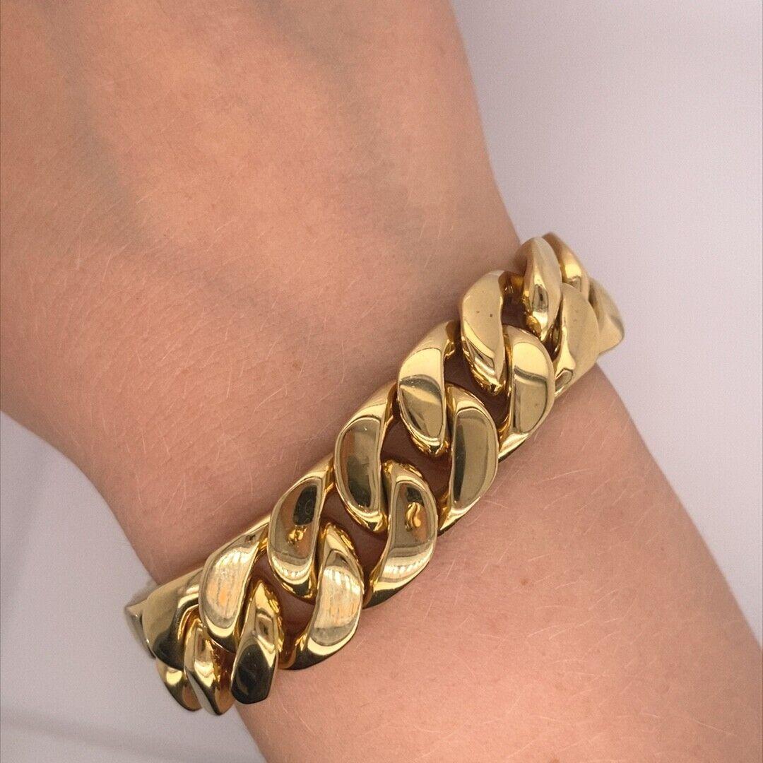 Tom Wood Chunky Chain Bracelet 925 Sterling Silver with 9ct Gold Plated 2