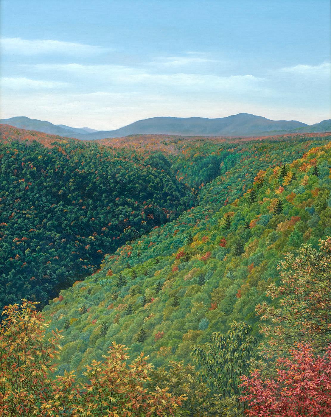 Tom Yost Landscape Painting – Kaaterskill Gewürznelke