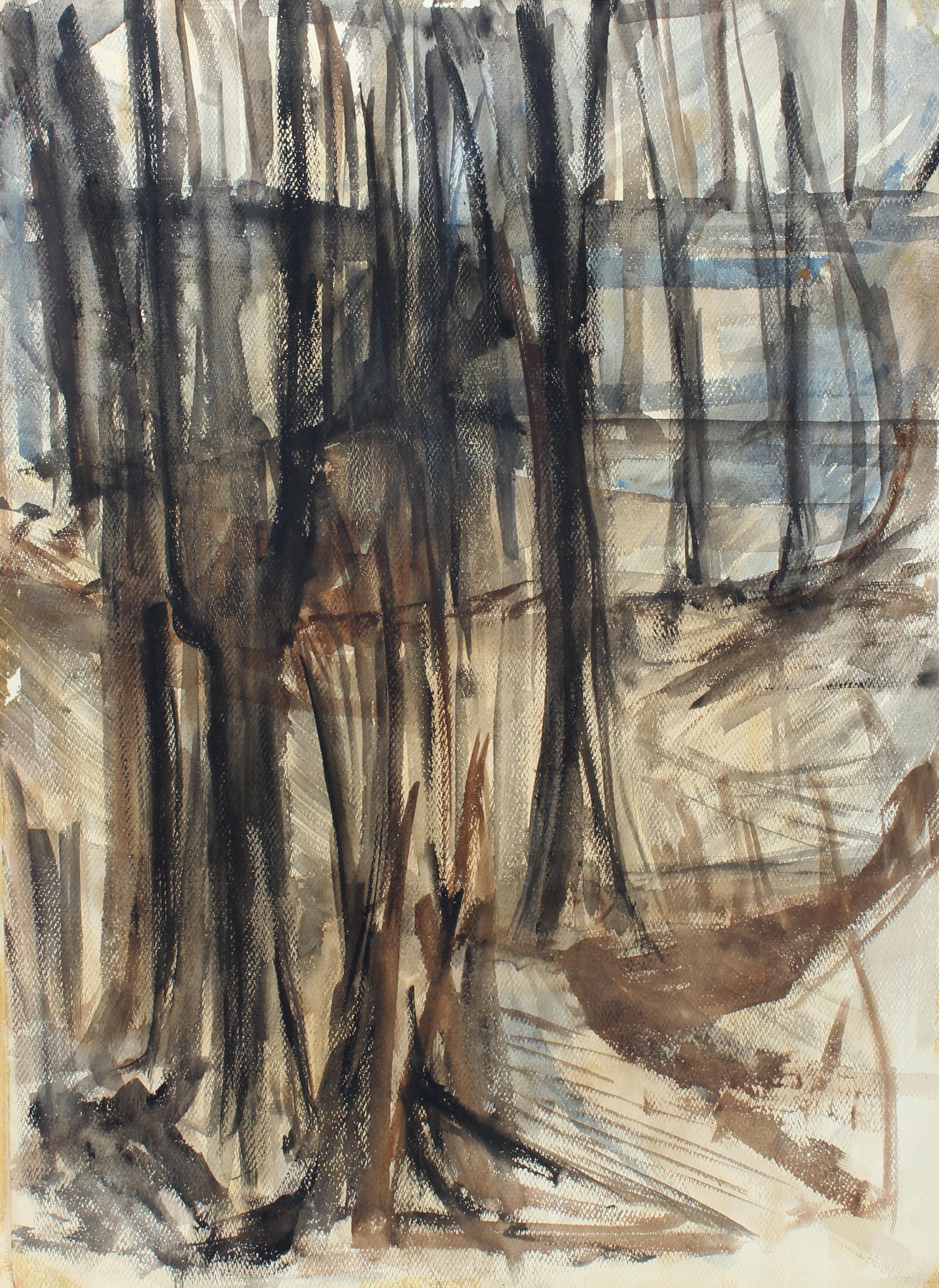 Toma Yovanovich Mid Century Abstract Expressionist Double Sided Painting 1960 3