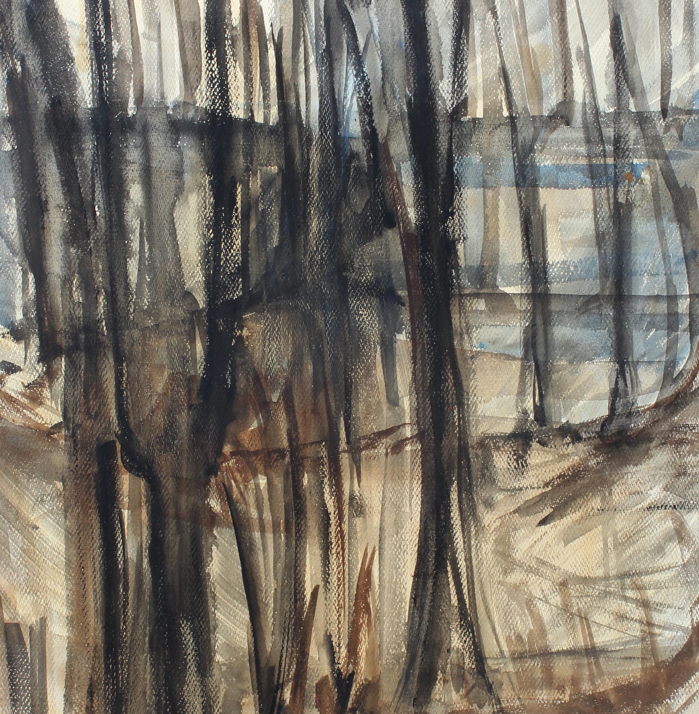 Toma Yovanovich Mid Century Abstract Expressionist Double Sided Painting 1960 4