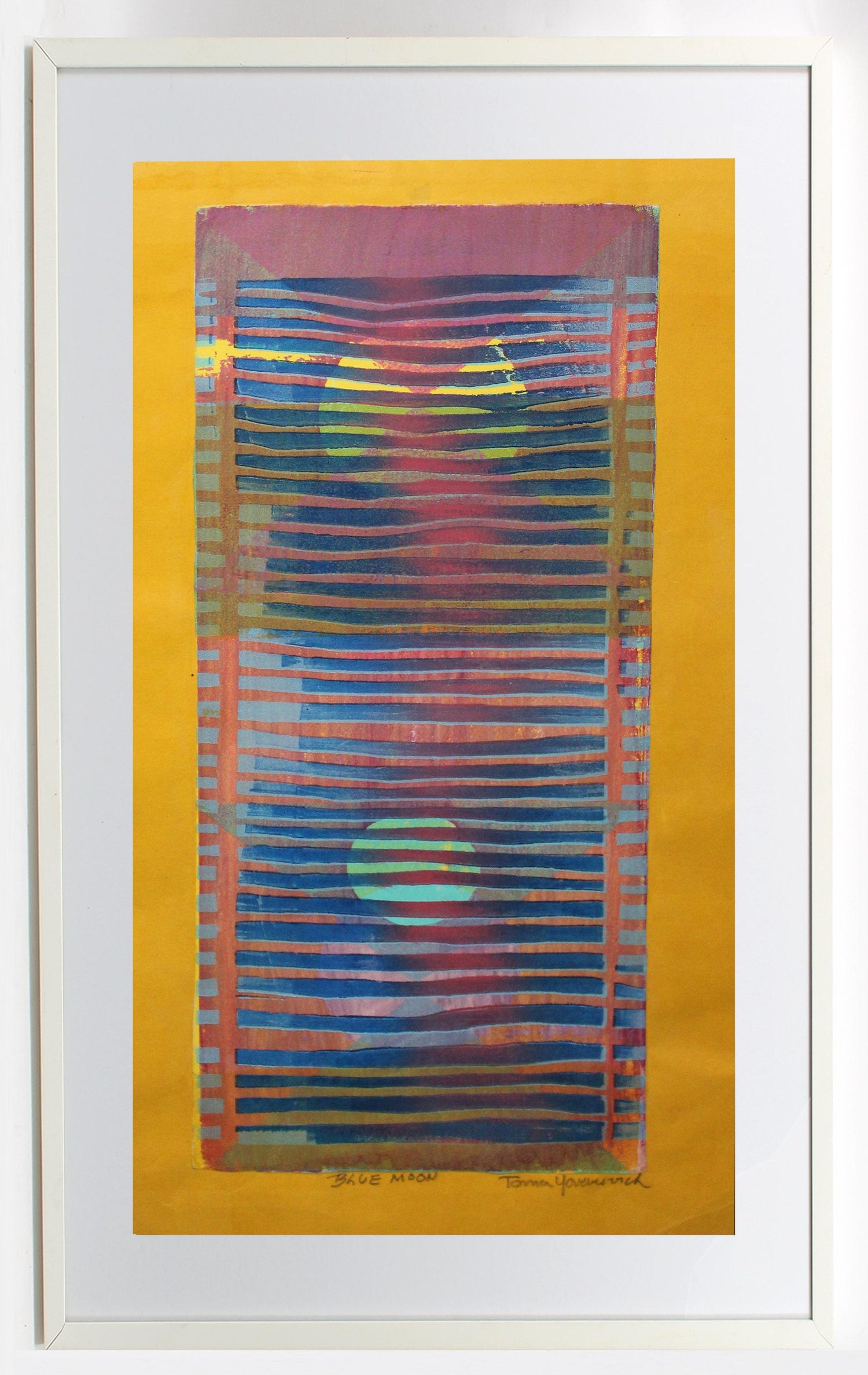 Toma Yovanovich American Mid Century Abstract Monotype Painting
